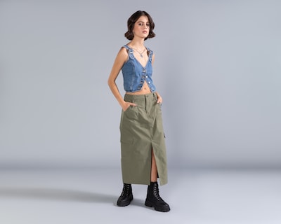 Foto 1 | Foto 1 | Falda Larga Strona Verde para Mujer