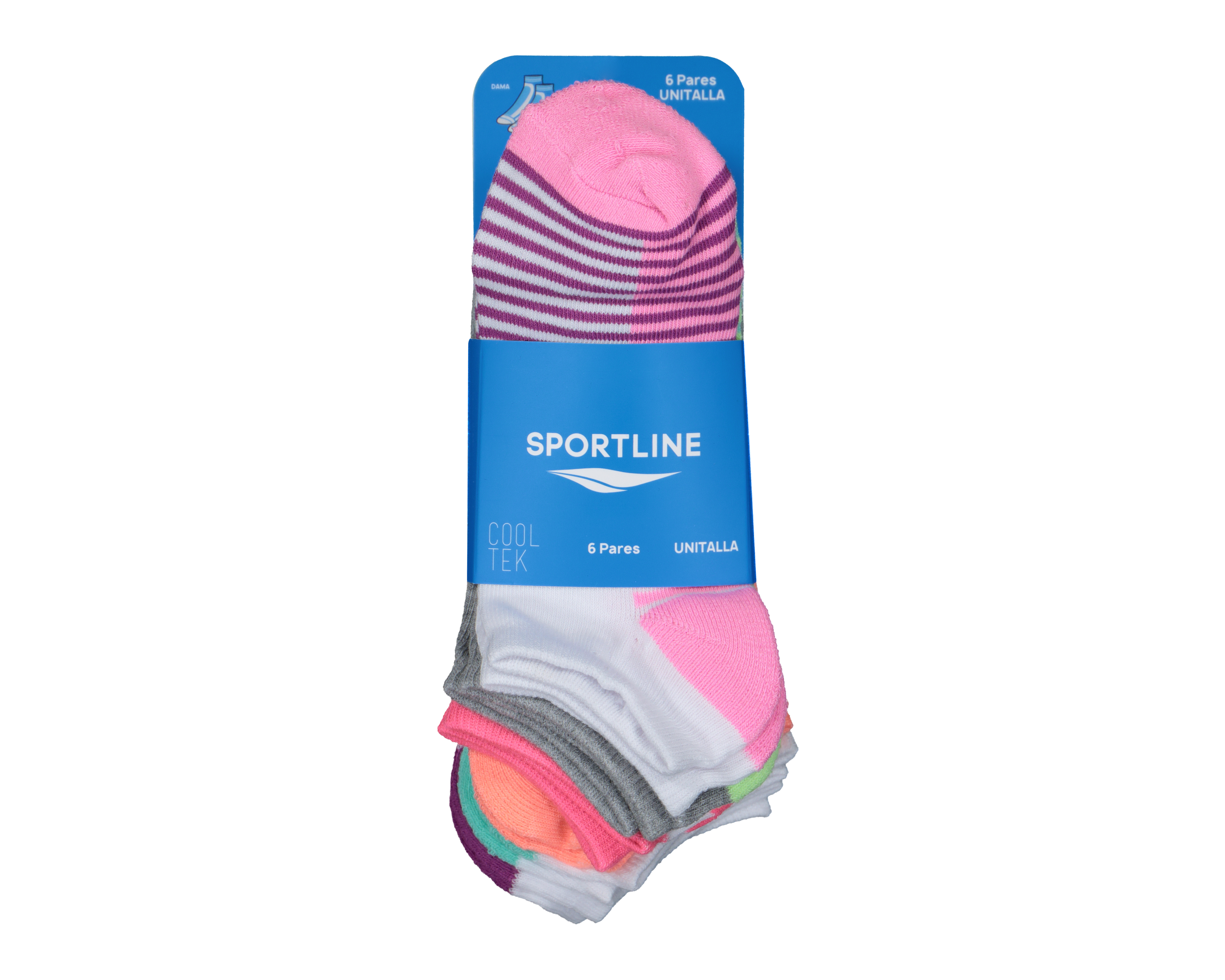Foto 4 pulgar | Foto 3 | Calcetas Deportivas Tines Sportline Cool-Tek para Mujer 6 Pares