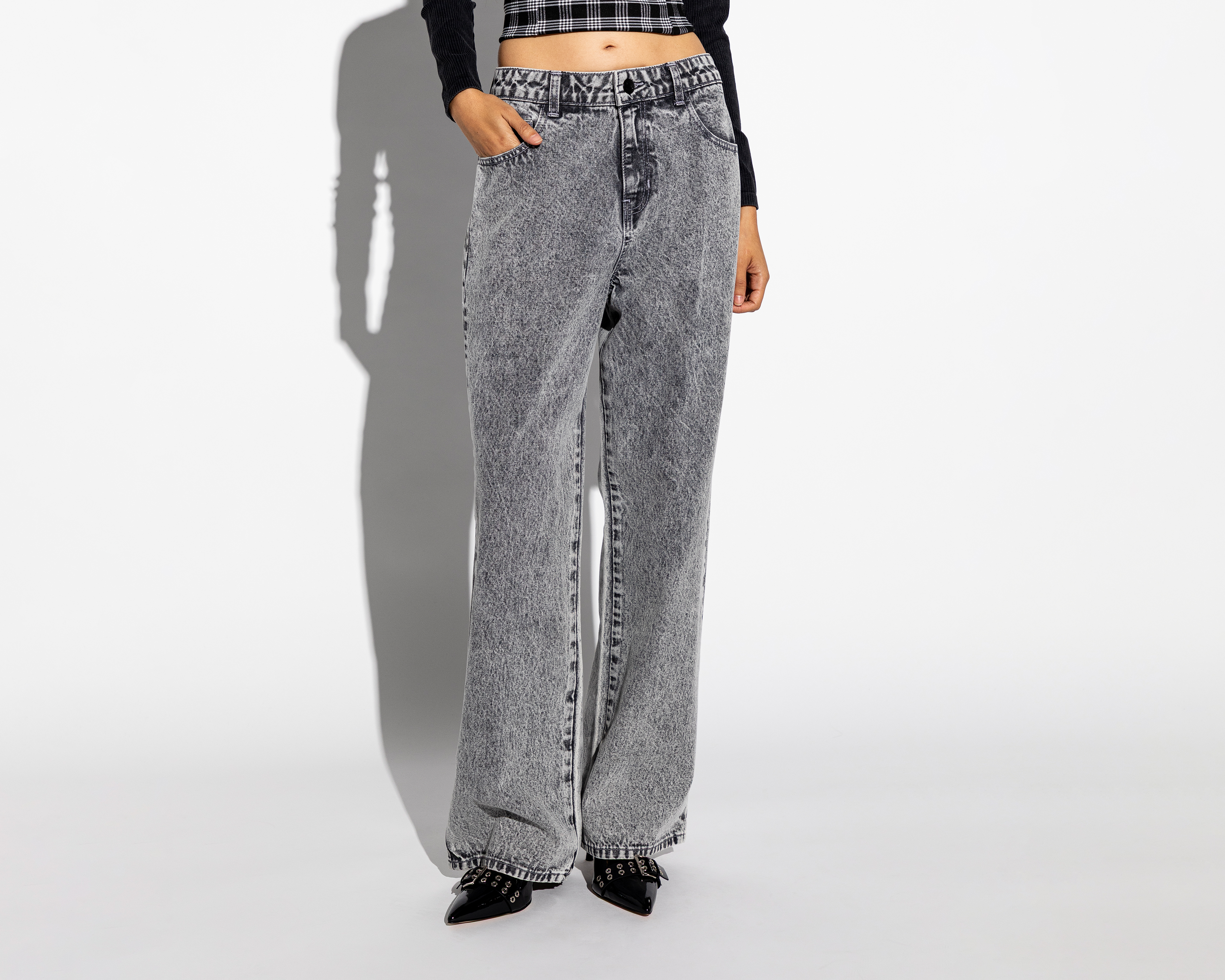 Foto 2 | Foto 2 | Jeans Wide Leg Strona para Mujer