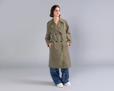 Foto 2 | Foto 2 | Gabardina Verde Strona para Mujer
