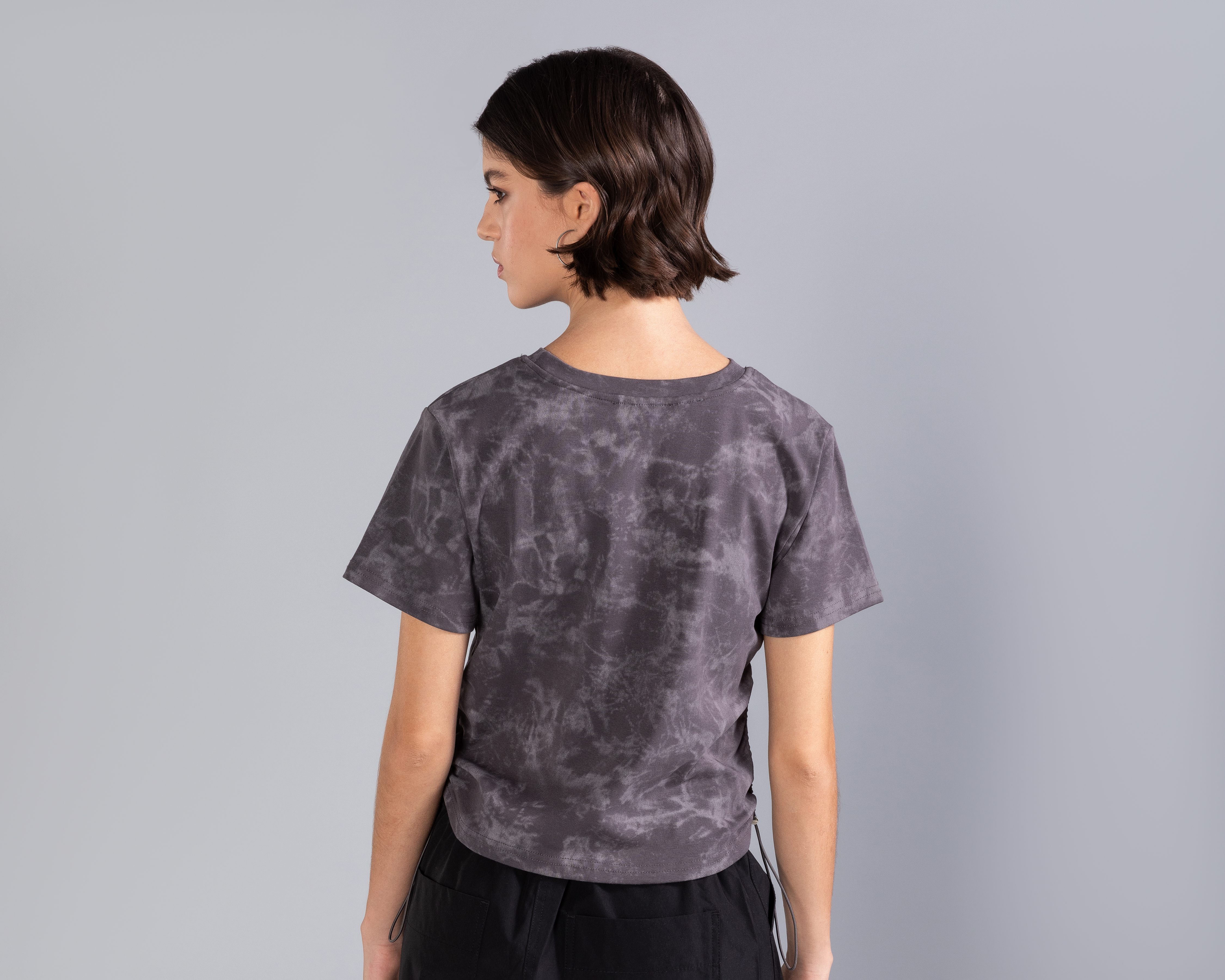 Foto 4 pulgar | Foto 3 | Playera Manga Corta Tipo Acid Wash Strona para Mujer