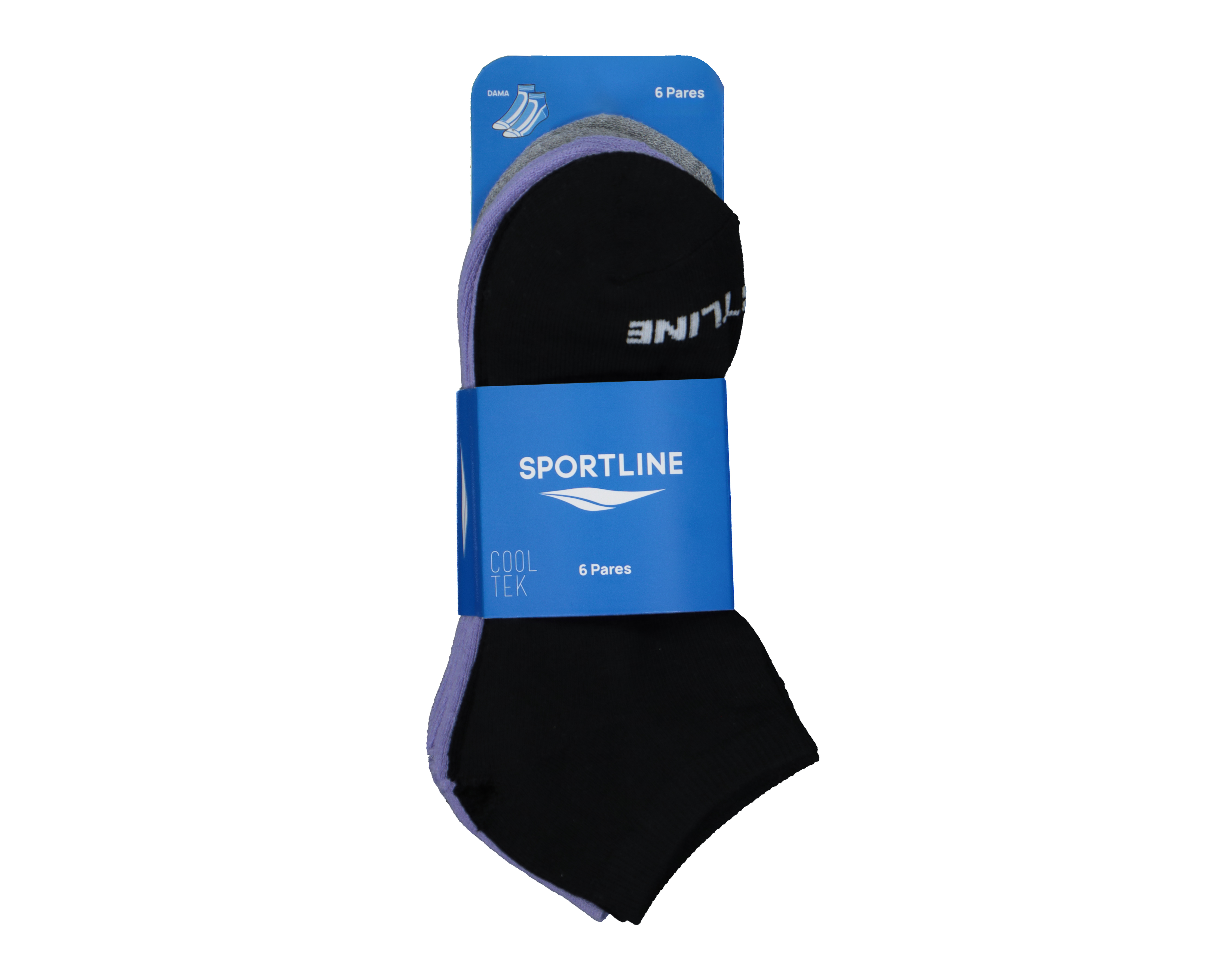 Foto 4 pulgar | Foto 3 | Calcetas Deportivas Tines Sportline Cooltek para Mujer 6 Pares