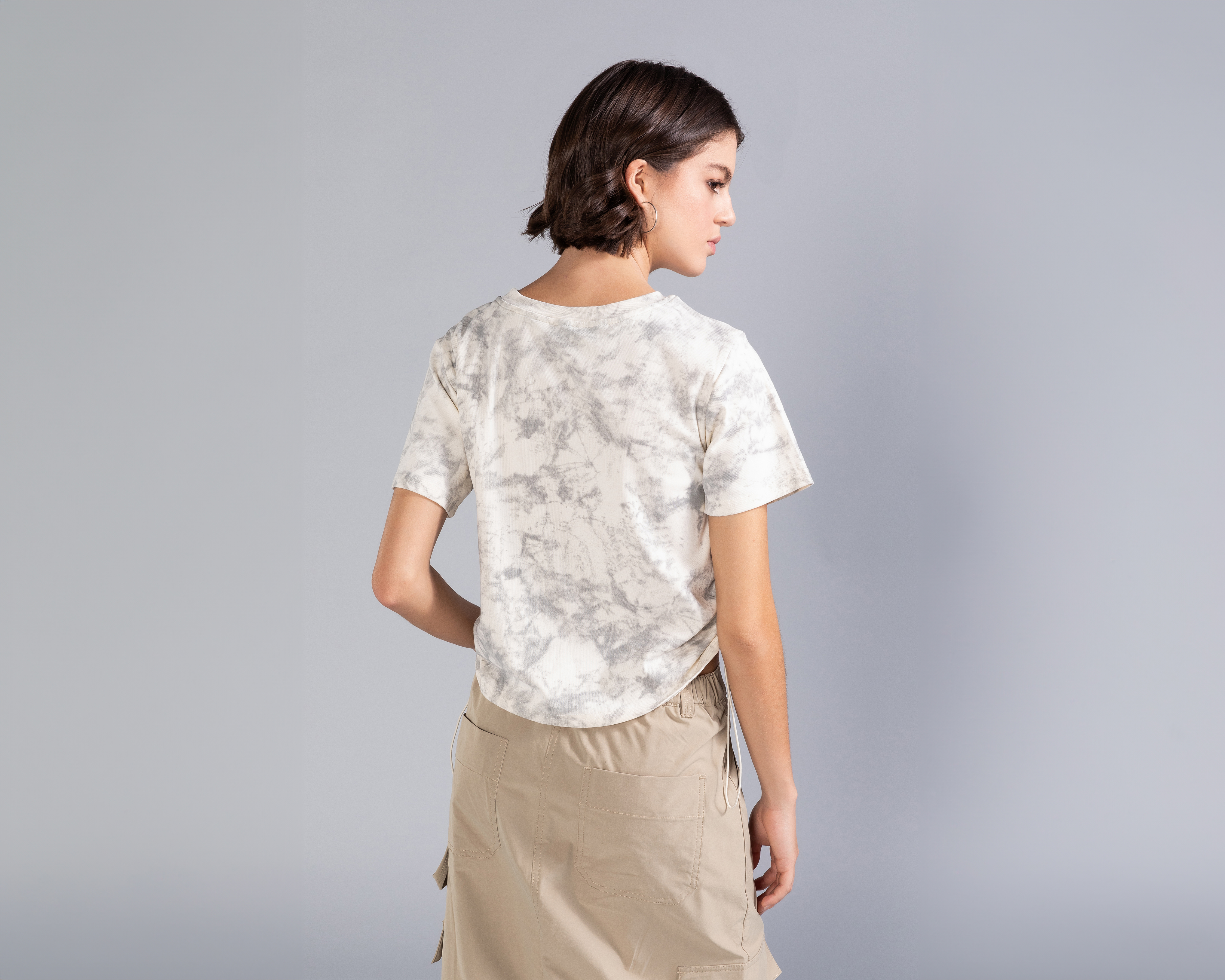Foto 4 pulgar | Foto 3 | Playera Manga Corta Tipo Acid Wash Strona para Mujer
