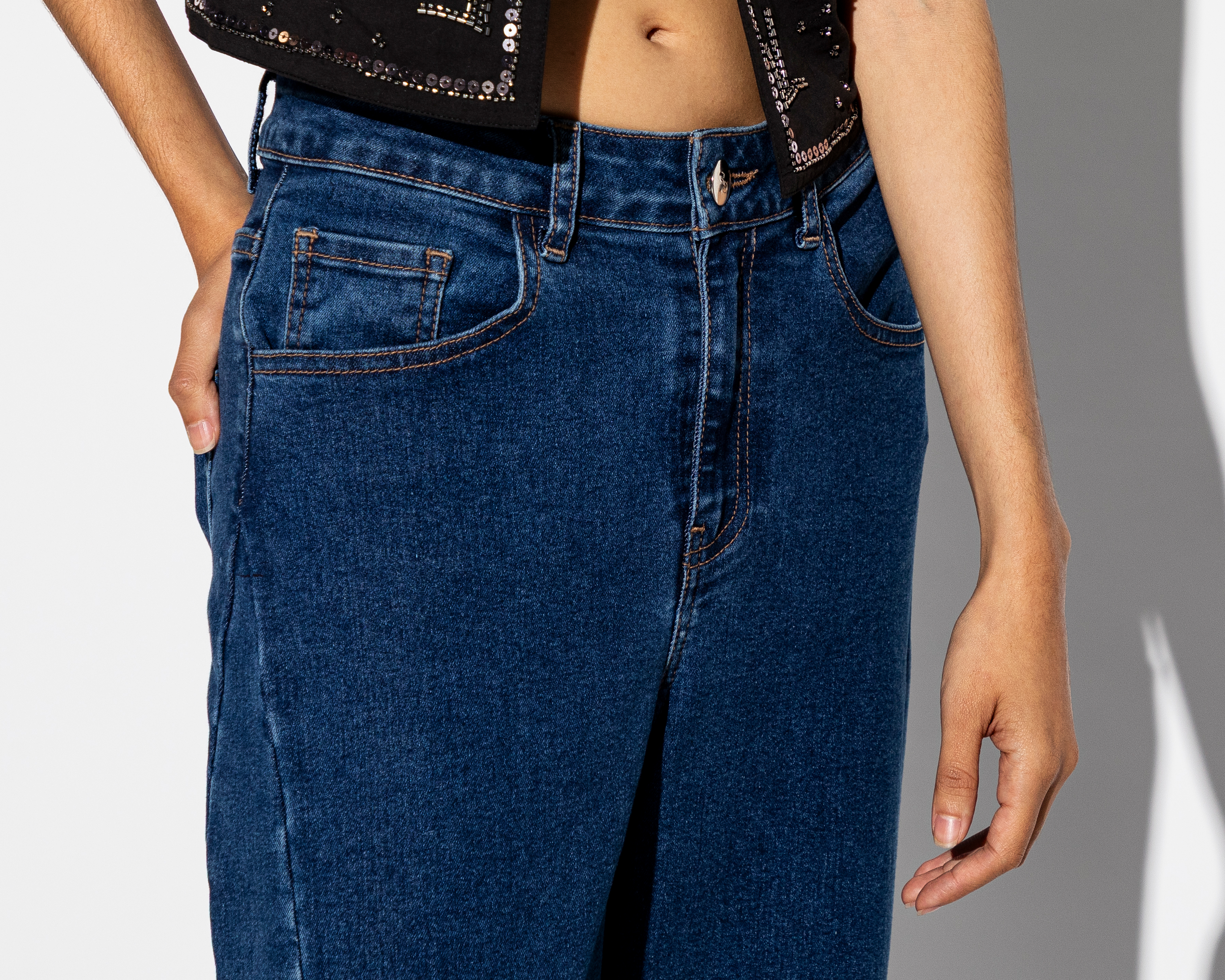 Foto 5 pulgar | Foto 4 | Jeans Boyfriend Strona para Mujer