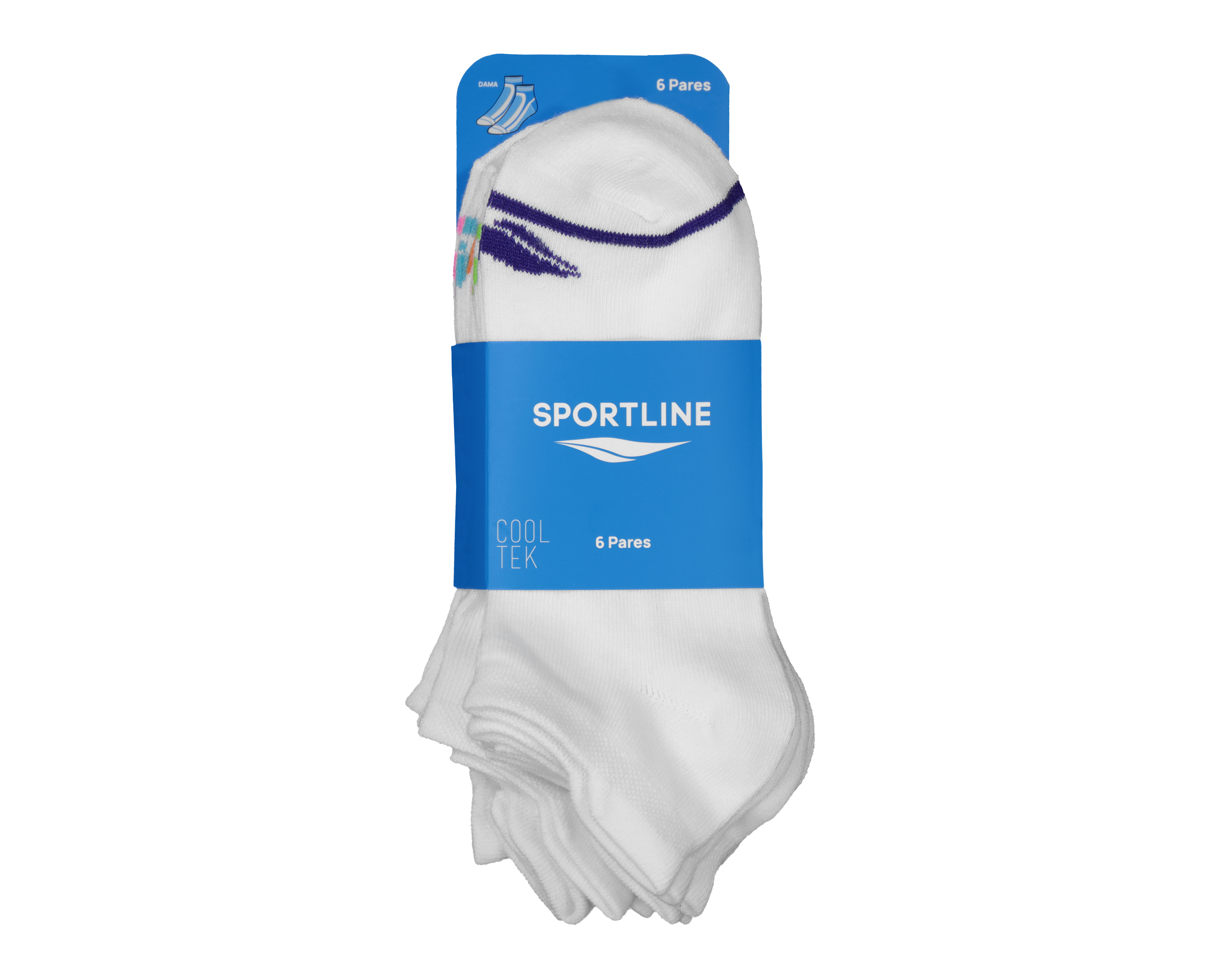 Foto 4 pulgar | Foto 3 | Calcetas Deportivas Tines Sportline para Mujer 6 Pares