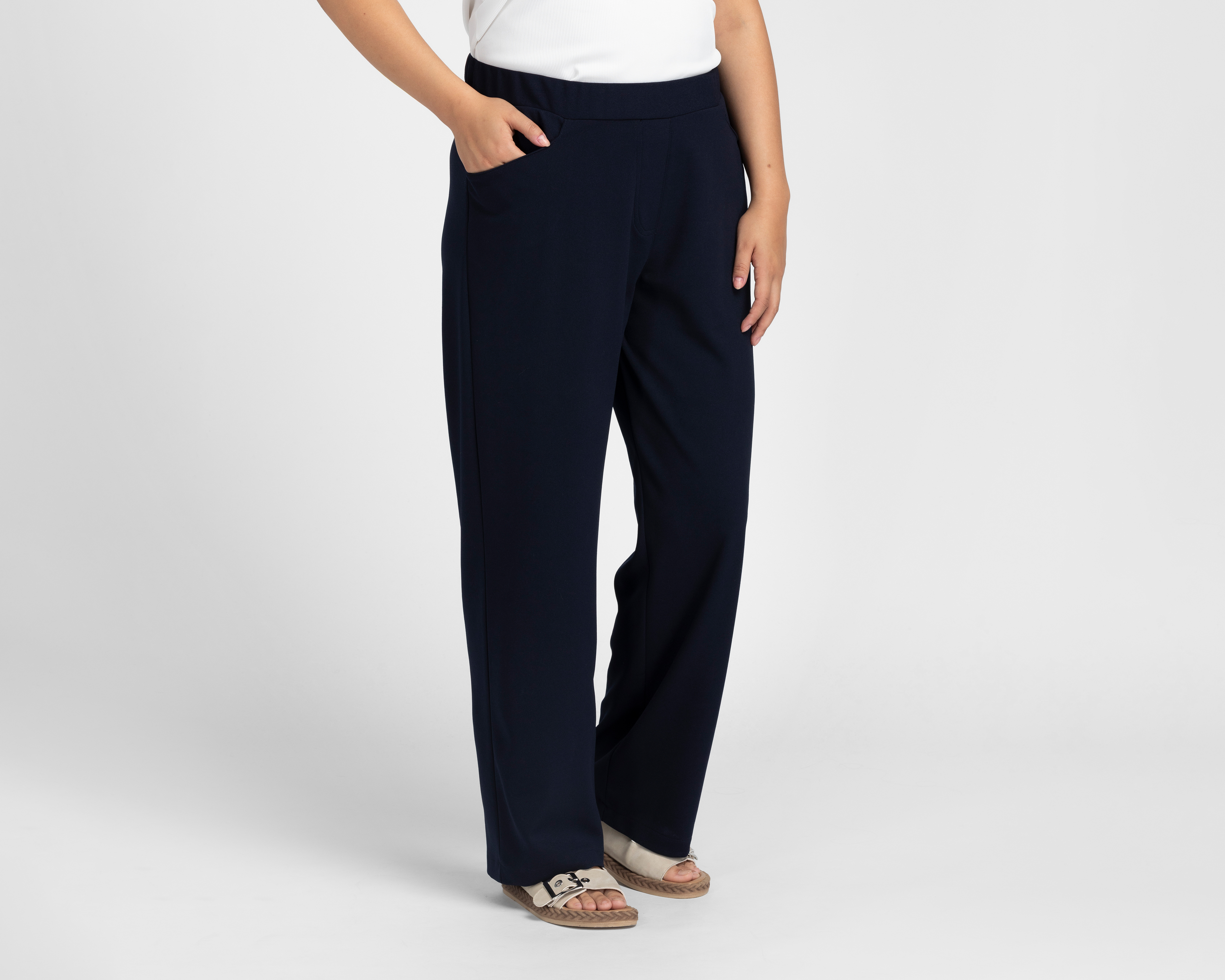 Foto 2 pulgar | Foto 1 | Pantalón de Vestir Sahara Azul para Mujer