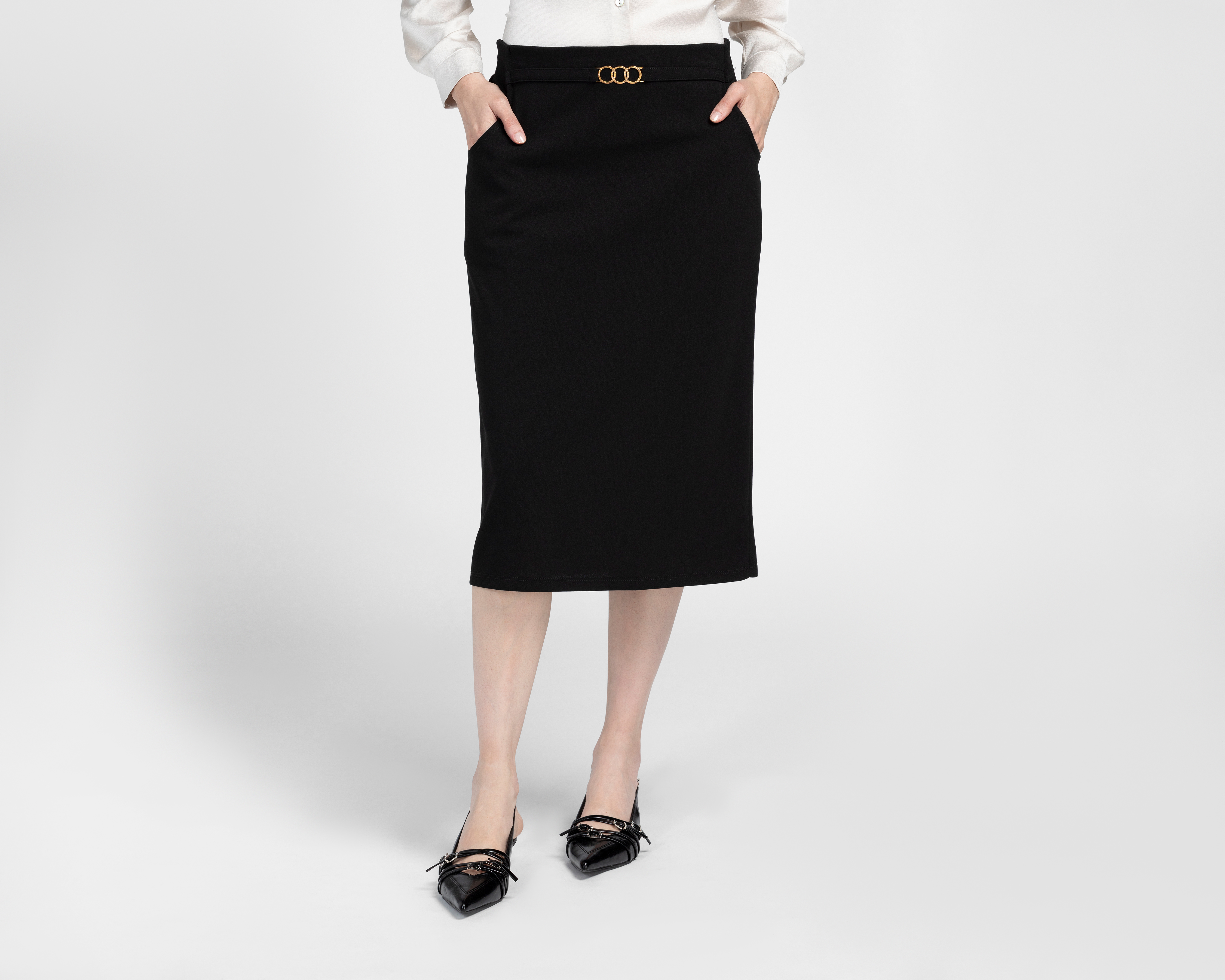 Falda Midi Sahara con Bolsillos para Mujer