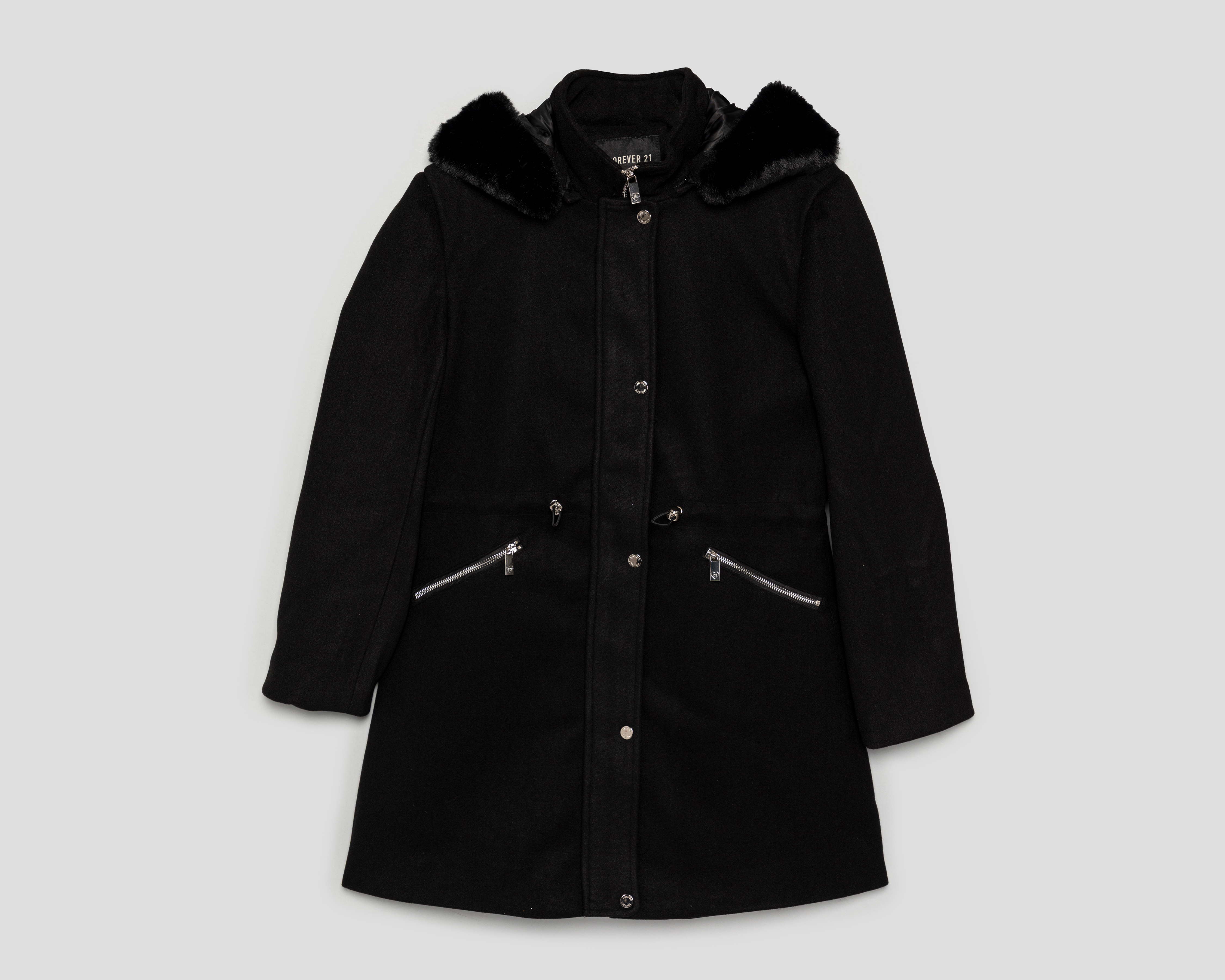 Abrigo con Capucha Forever 21 Juvenil