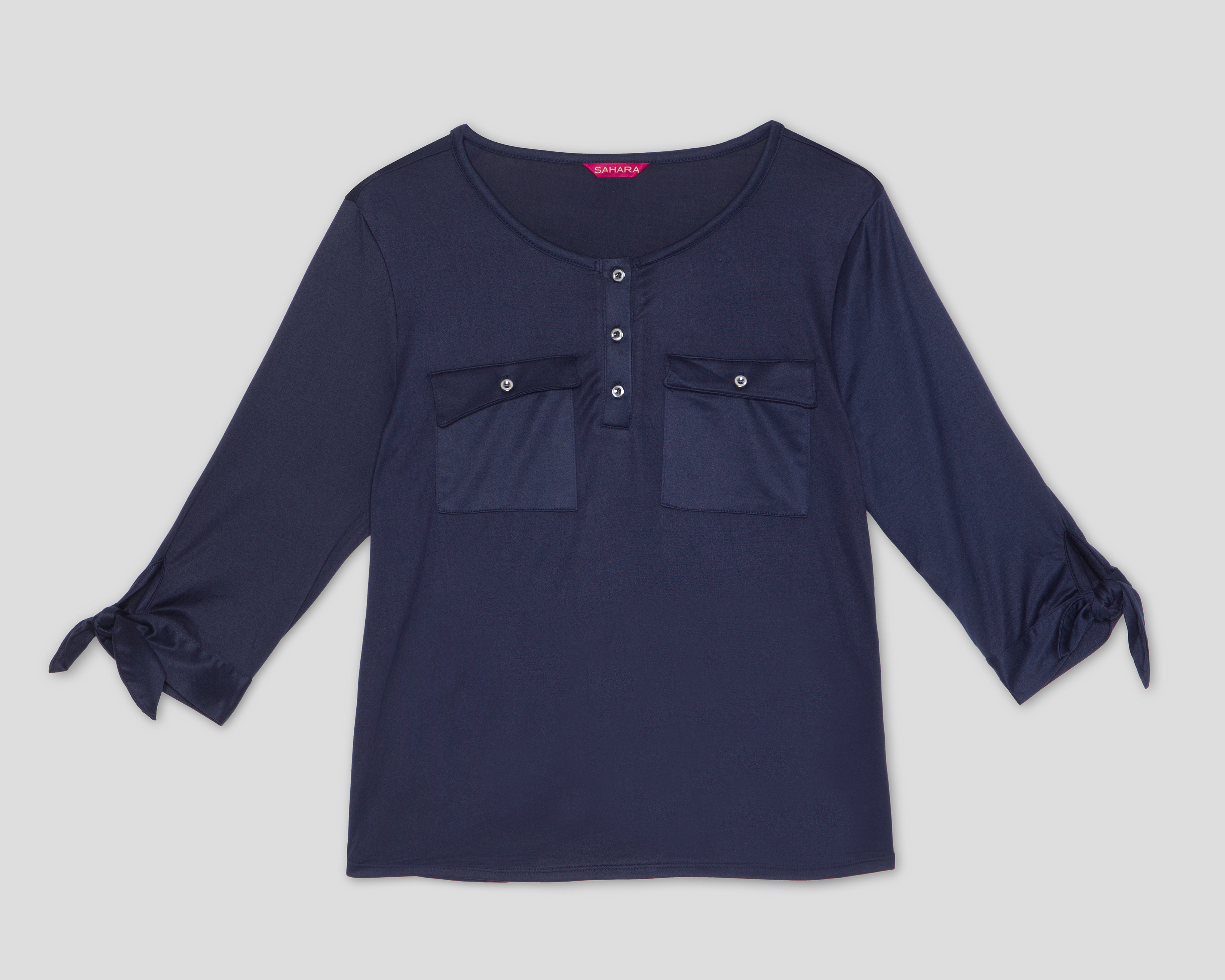 Foto 2 pulgar | Foto 1 | Playera con Cuello Redondo Sahara para Mujer