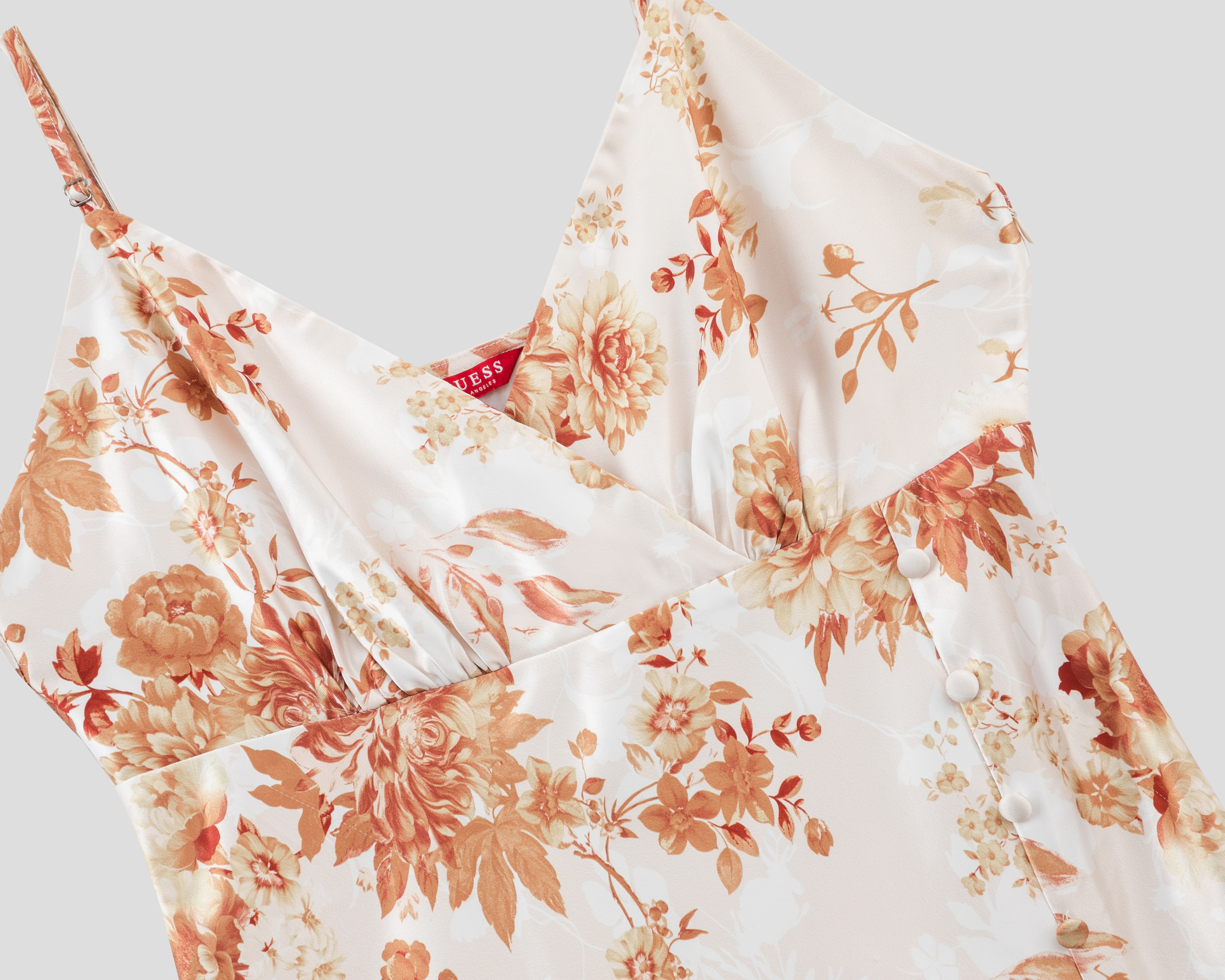 Foto 4 pulgar | Foto 3 | Vestido Casual Guess con Tirantes Floral Midi para Mujer