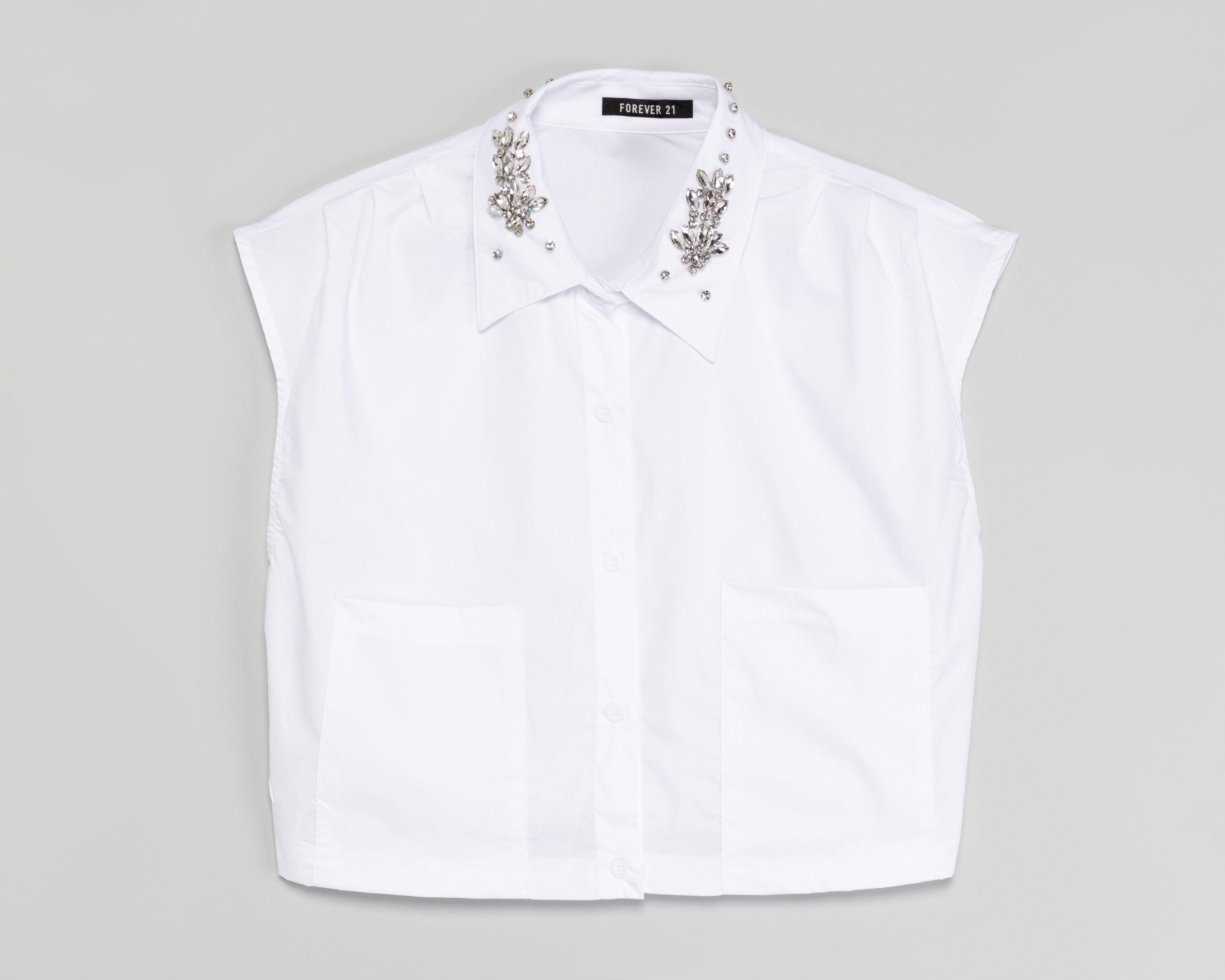 Foto 2 pulgar | Foto 1 | Blusa con Pedrería Forever 21 para Mujer
