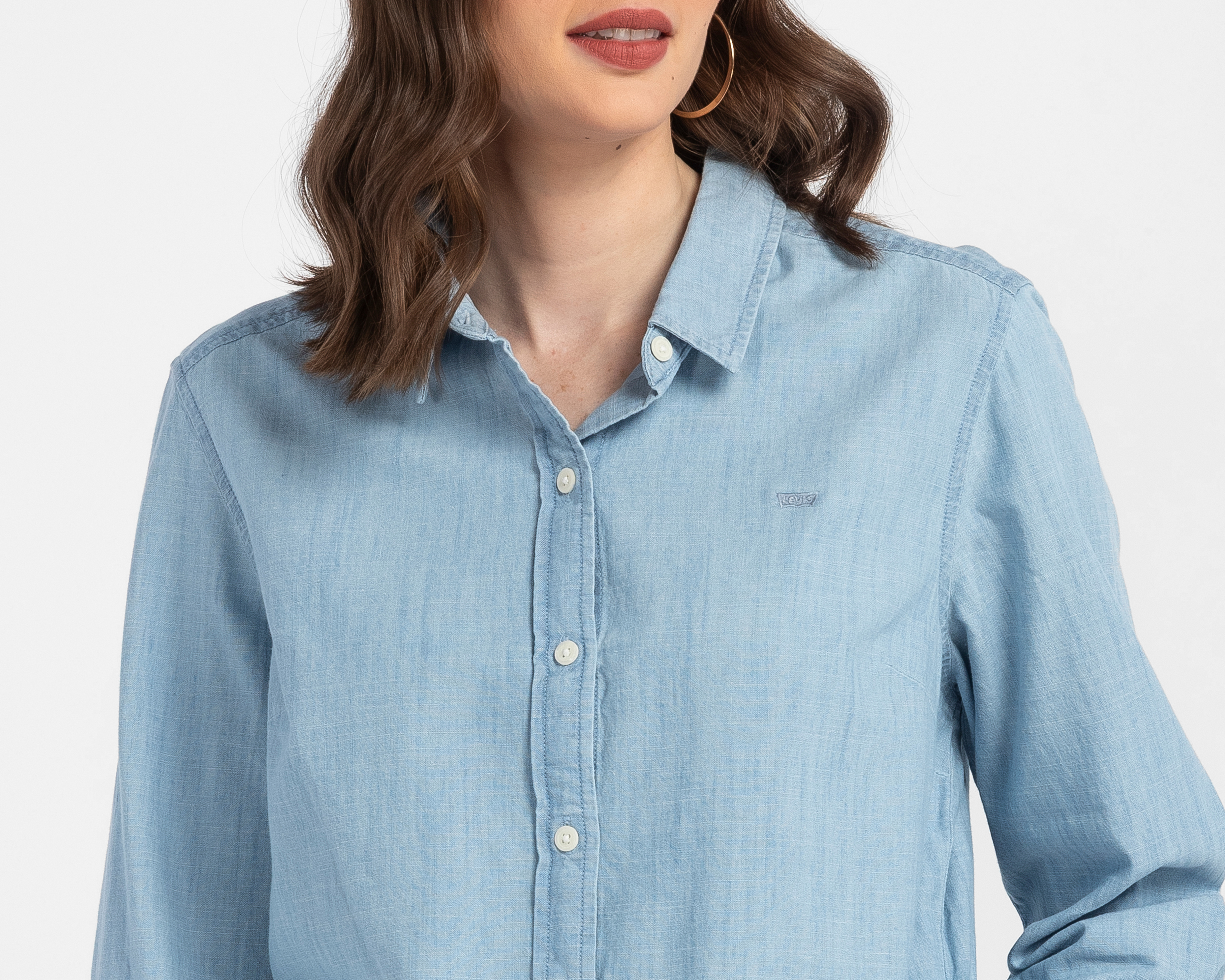 Foto 5 pulgar | Foto 4 | Camisa Levi's Azul para Mujer