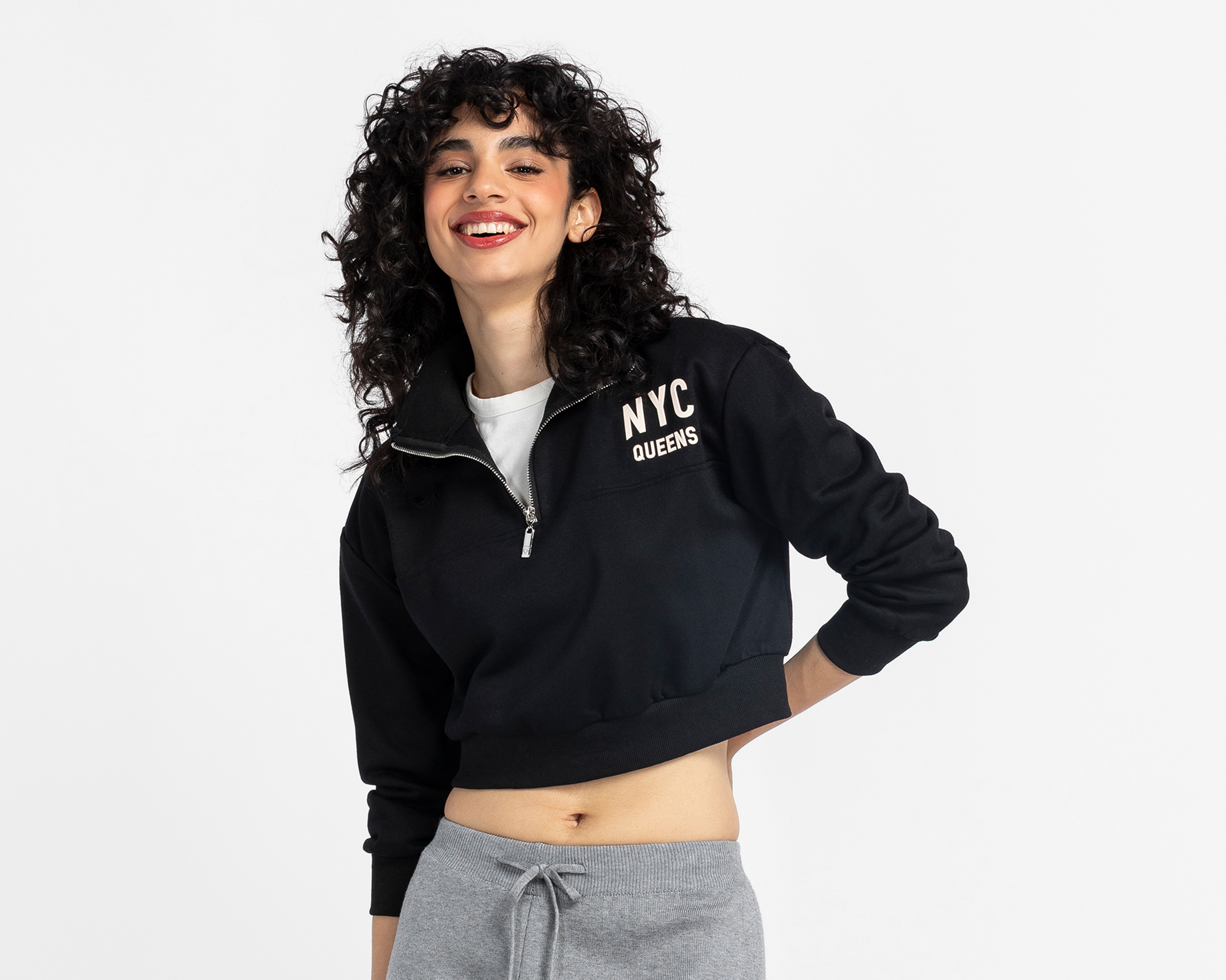 Sudadera Negra Forever 21 para Mujer