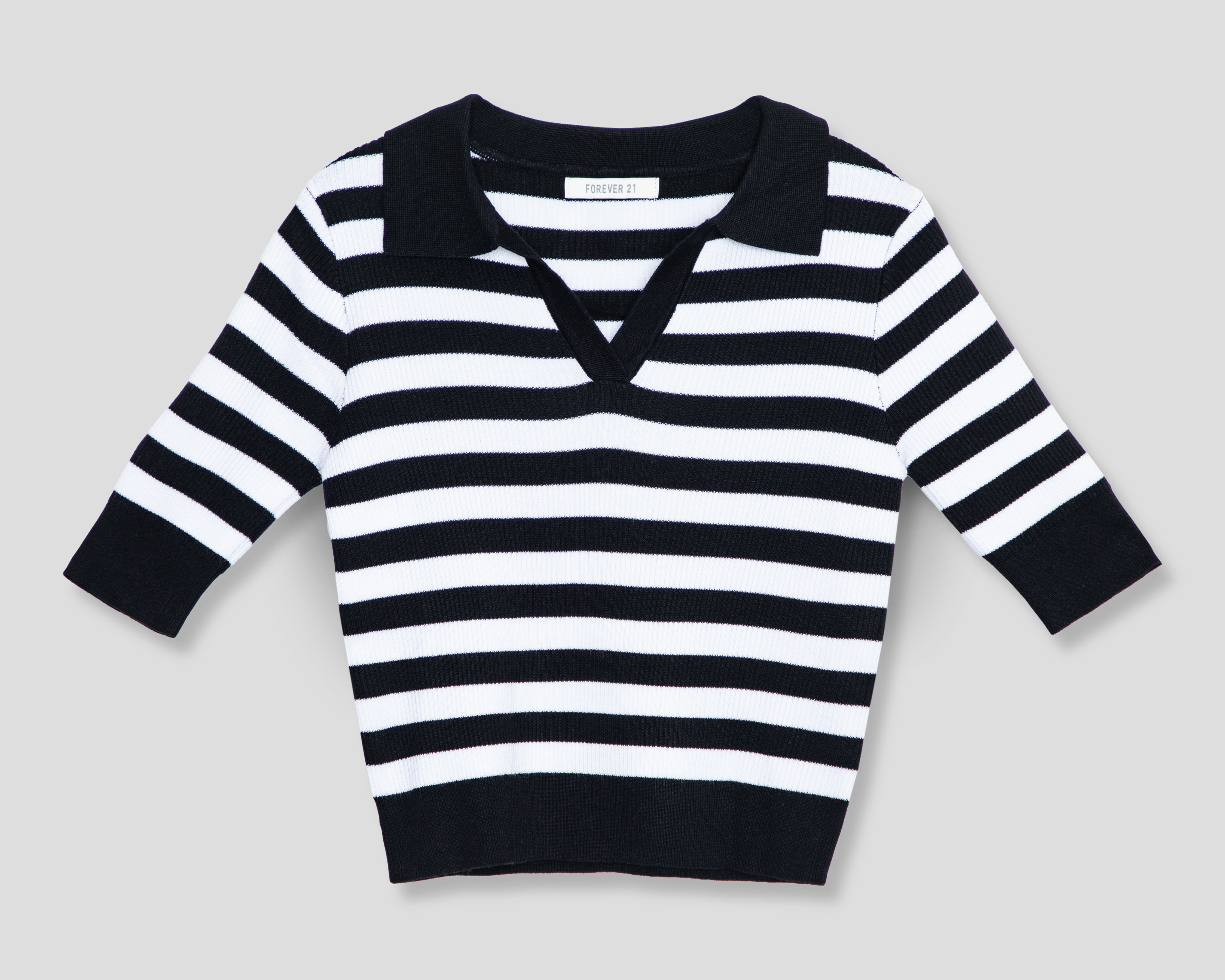 Playera Polo Forever 21 Negra Juvenil