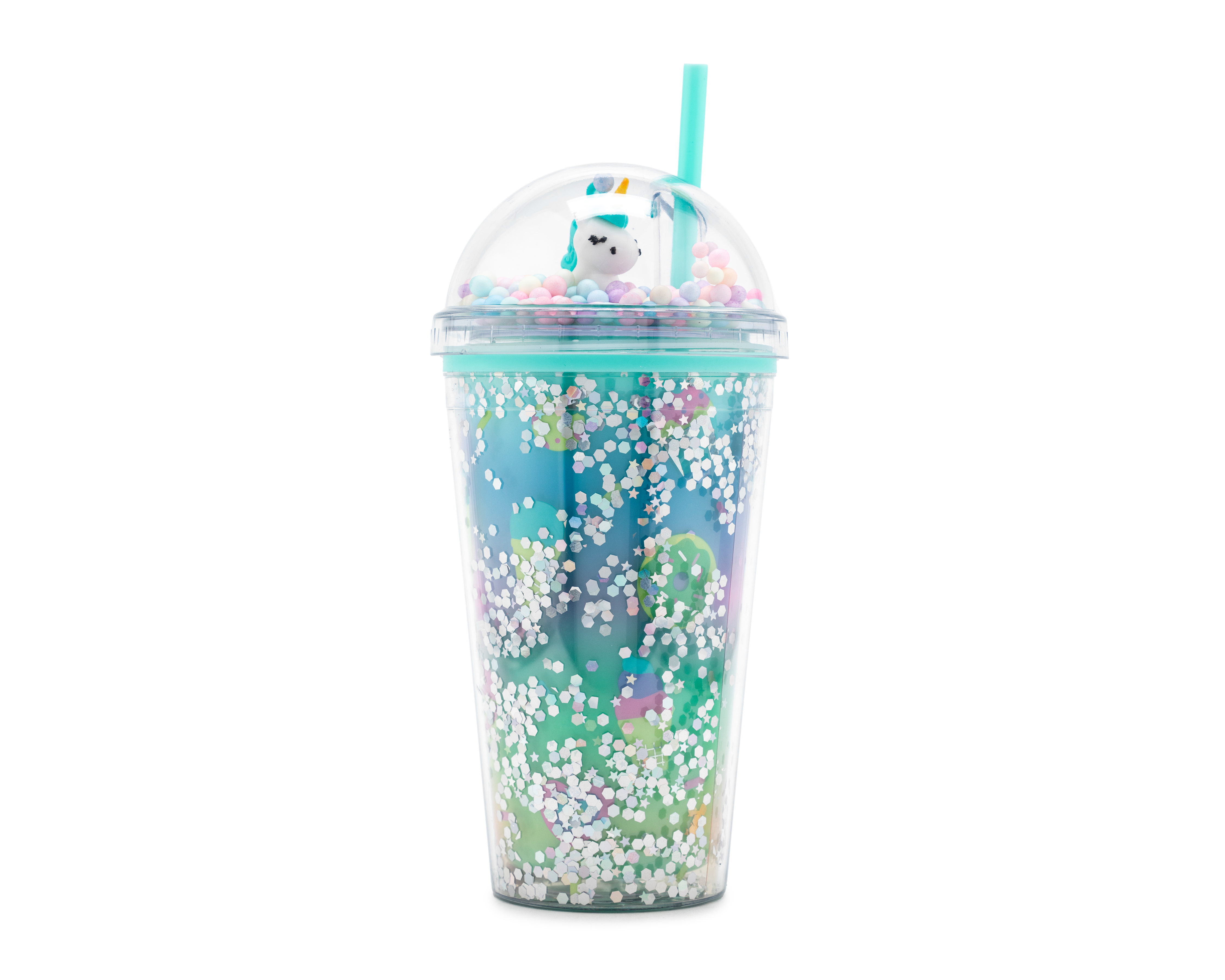 Vaso con Popote de Plástico 18 Forever 450 ml