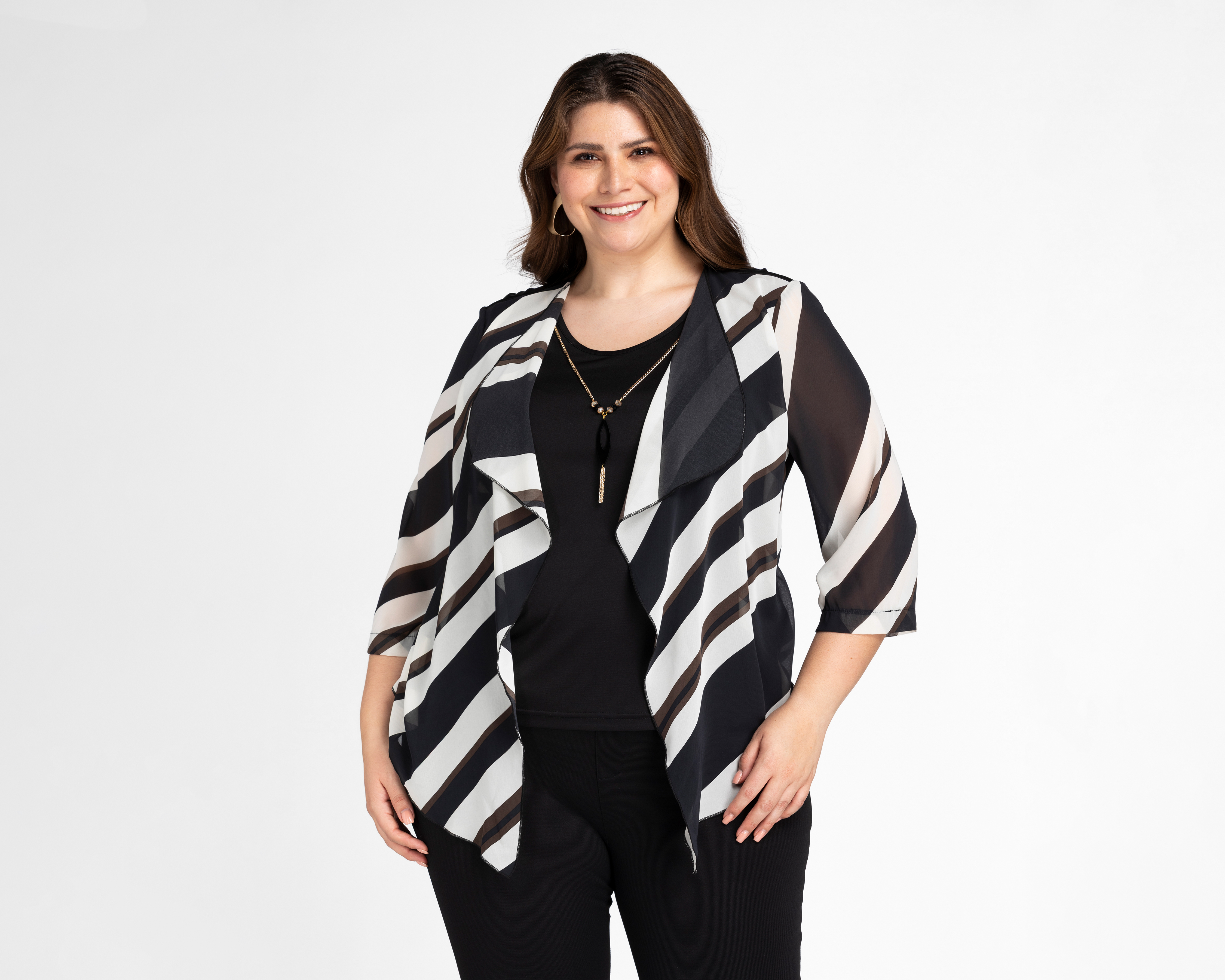 Foto 2 pulgar | Foto 1 | Blusa Lady Sun a Rayas para Mujer