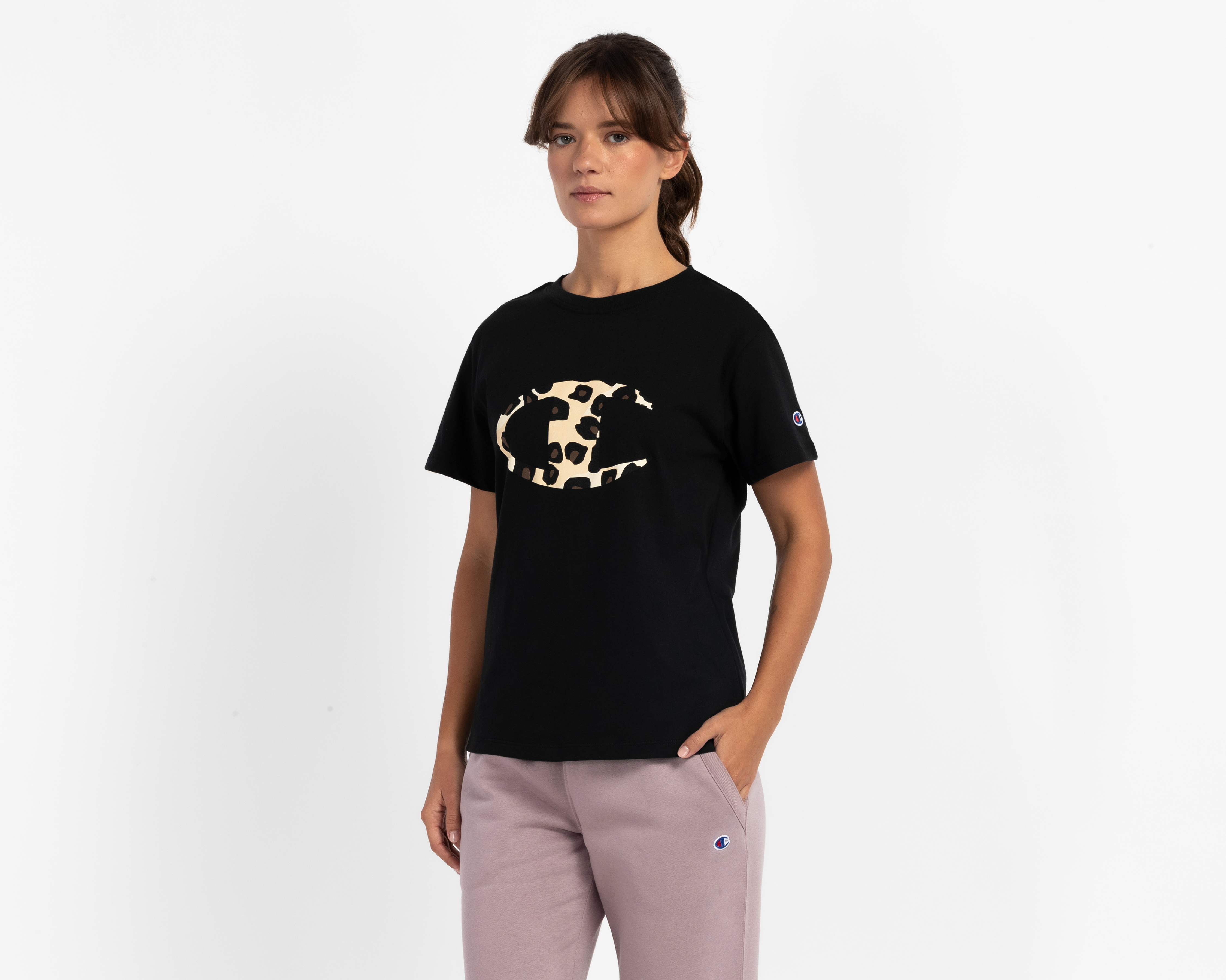 Playera Negra Champion para Mujer