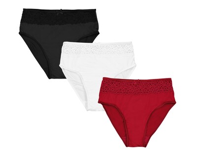 Foto 1 | Foto 1 | Pantaleta con Encaje Frescura para Mujer 3 Piezas