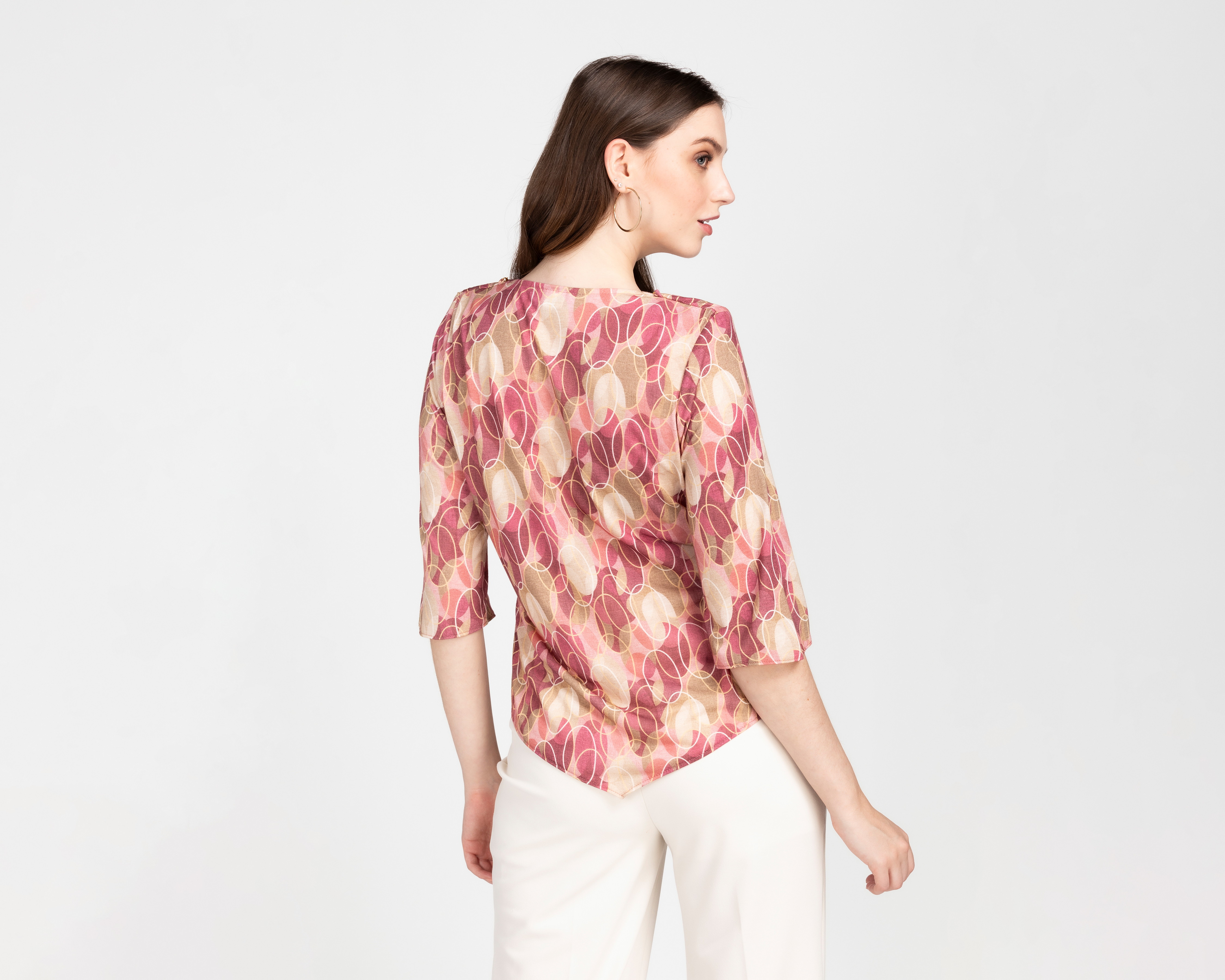 Foto 4 pulgar | Foto 3 | Blusa Paloma con Collar para Mujer