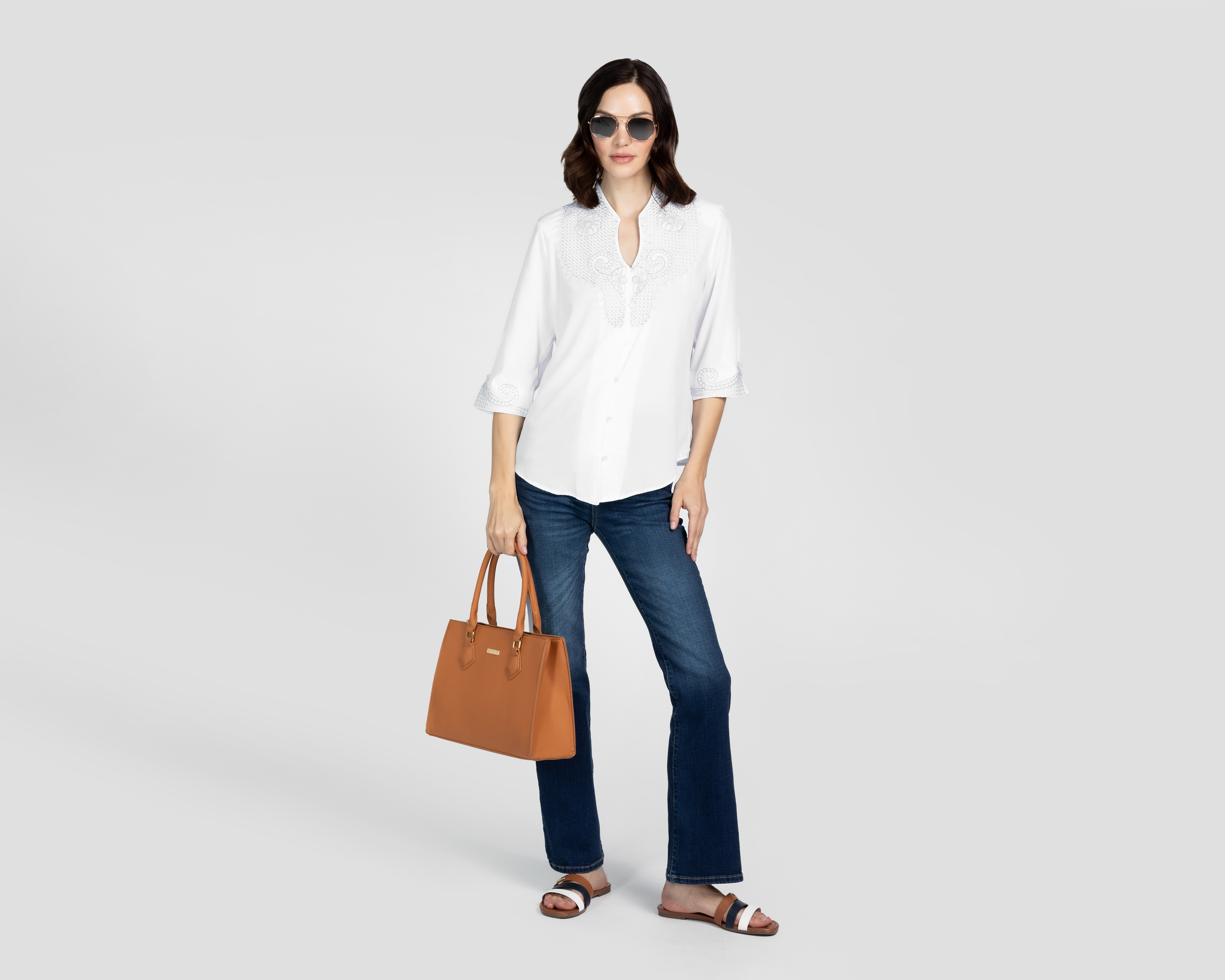 Foto 3 pulgar | Foto 2 | Blusa Paloma Cuello Mao para Mujer