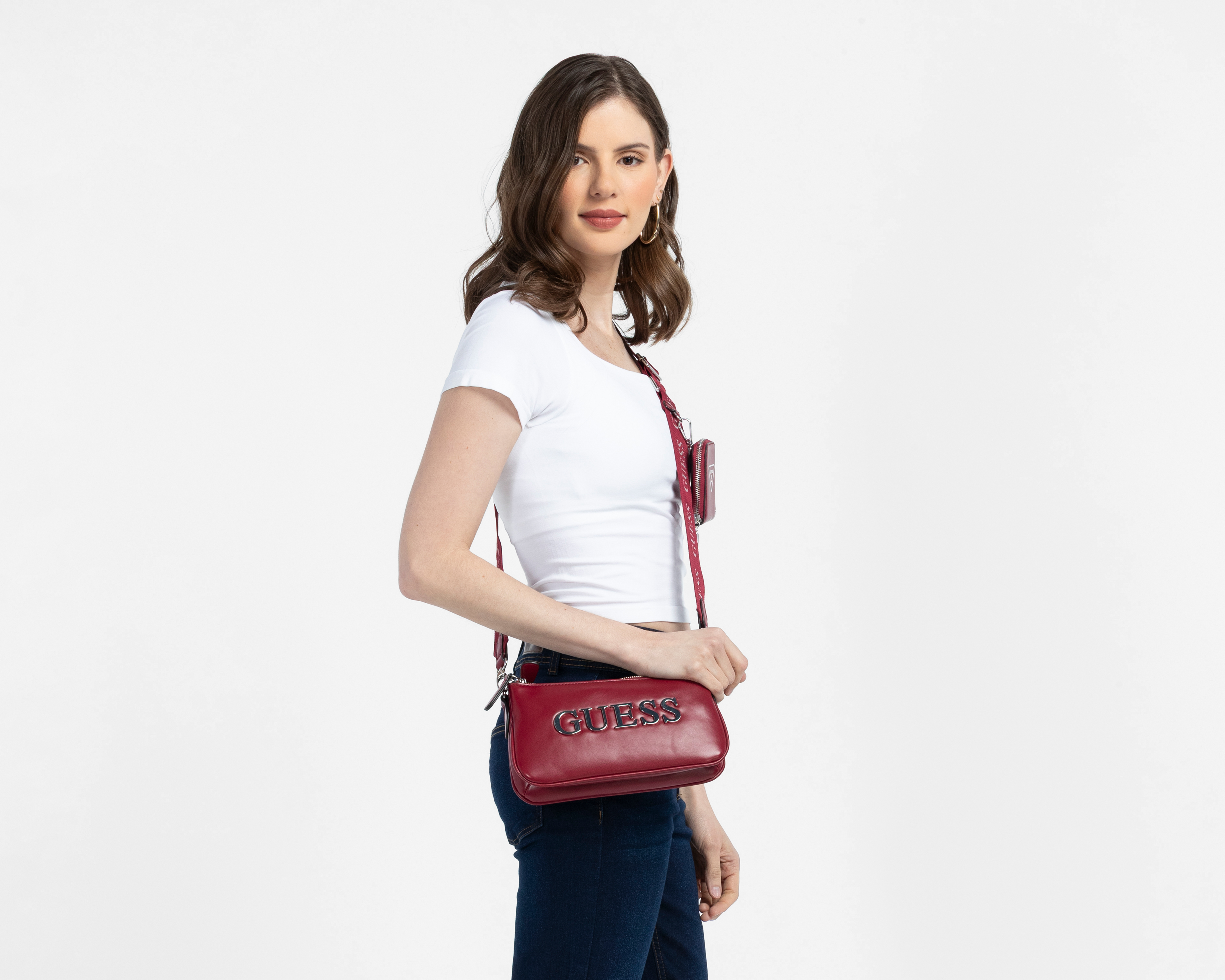 Foto 7 pulgar | Foto 6 | Bolsa Cruzada Guess Tyrah con Monedero