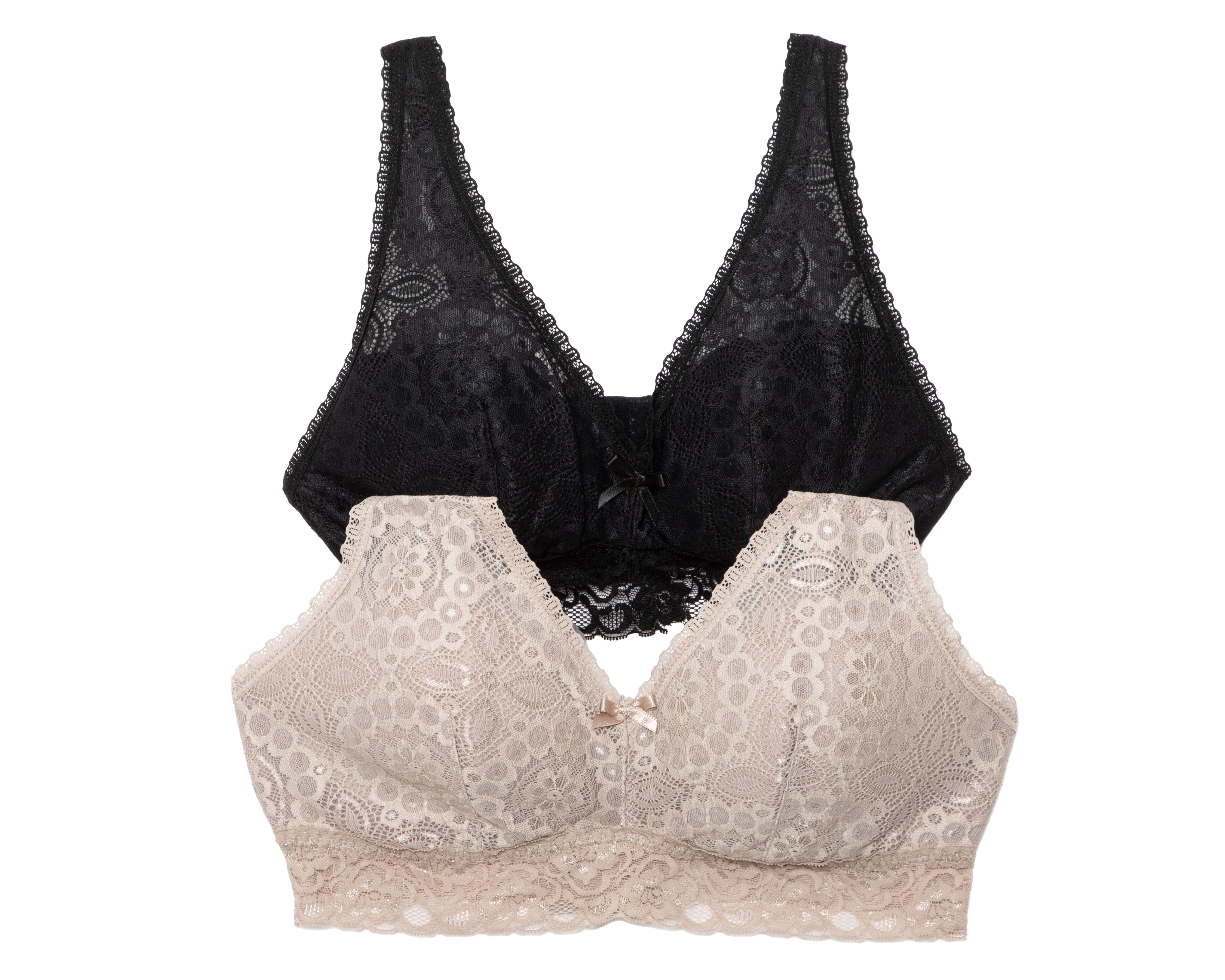 Brasier con Encaje Beauty Secret Copa Completa 2 Piezas