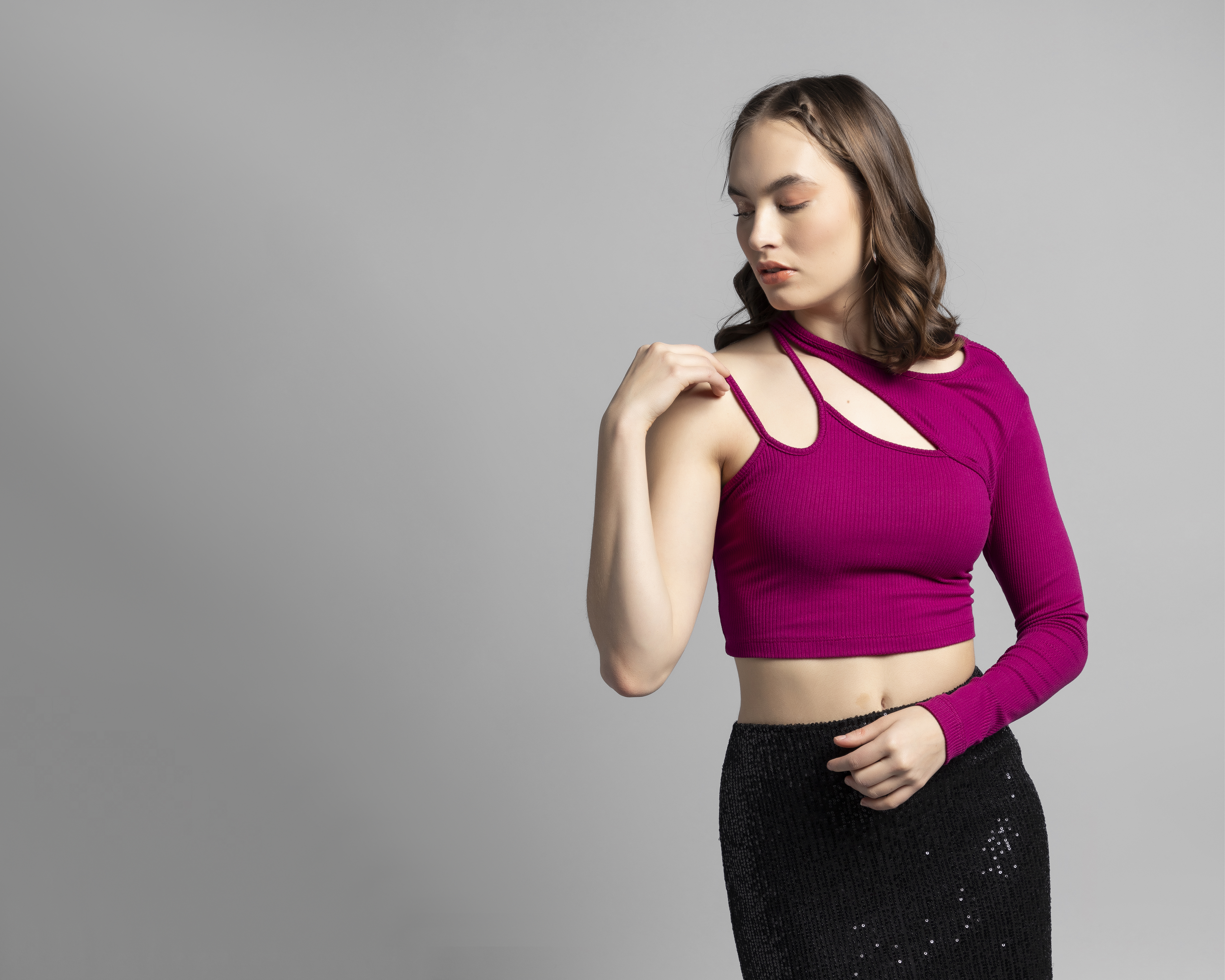 Blusa con Hombro Descubierto Thinner para Mujer