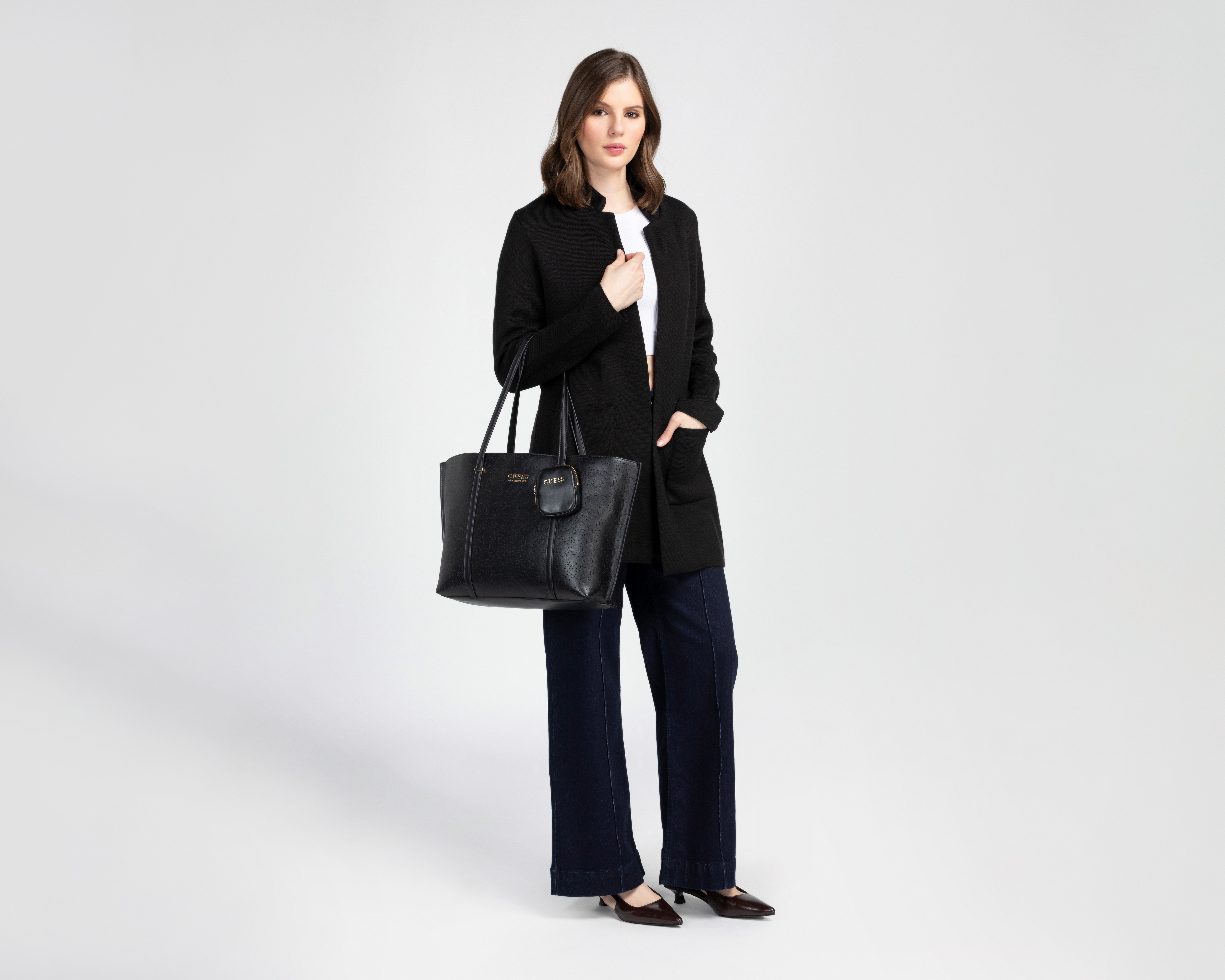 Foto 7 pulgar | Foto 6 | Bolsa de Hombro Guess Rue Tote con Monedero