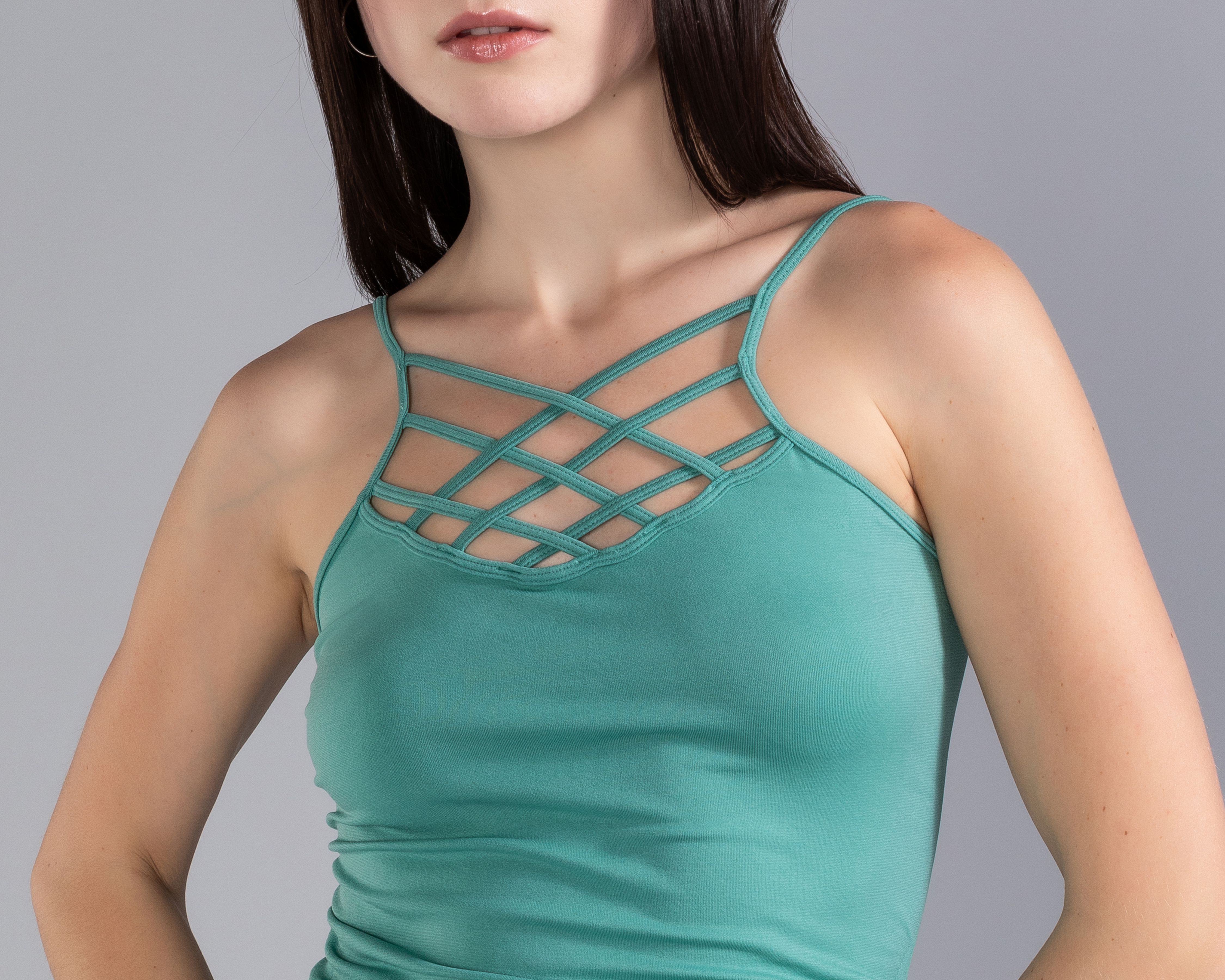 Foto 5 pulgar | Foto 4 | Playera sin Manga con Tiras Cruzadas Delanteras Strona para Mujer