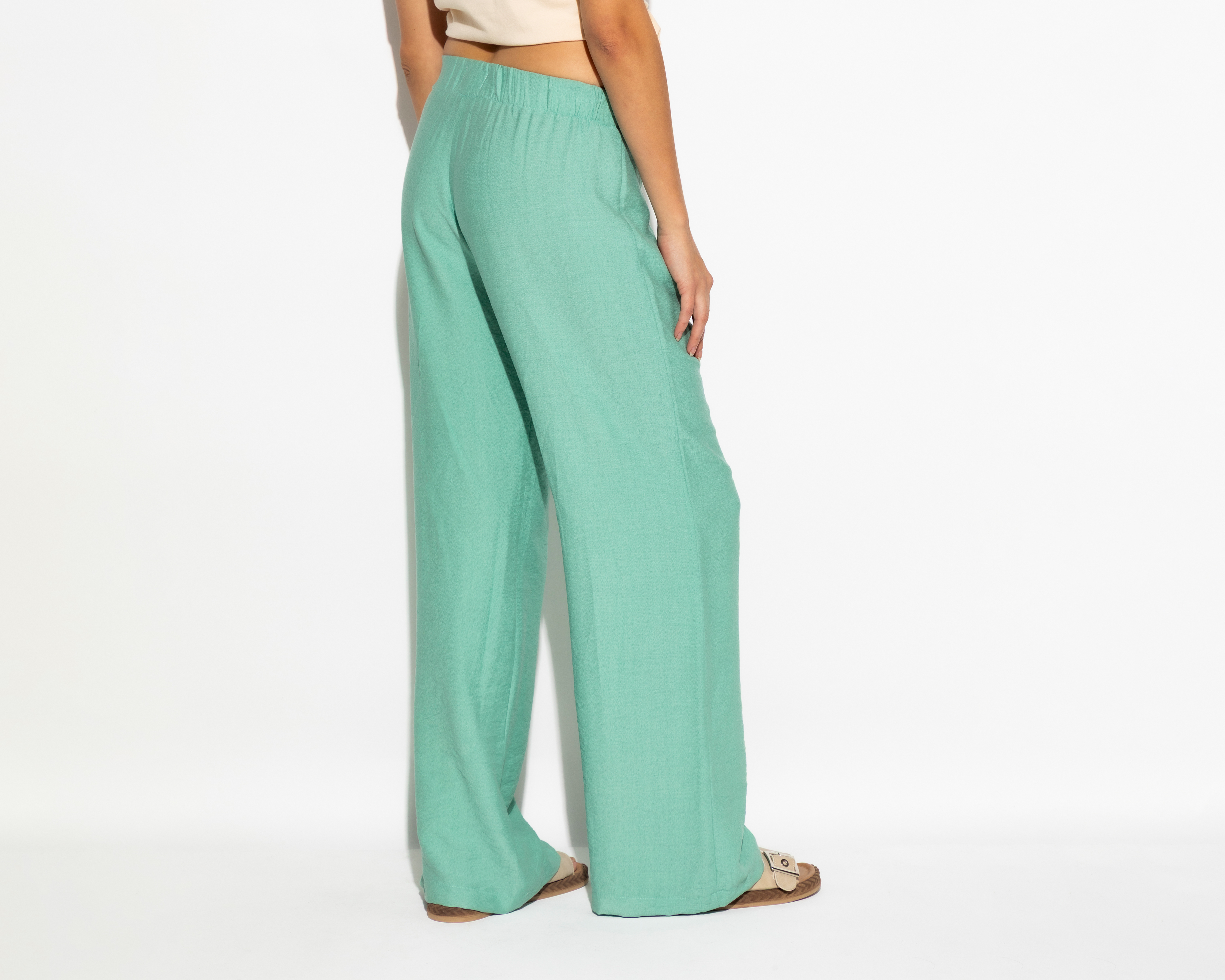 Foto 4 pulgar | Foto 3 | Pantalón Ancho Strona Verde para Mujer