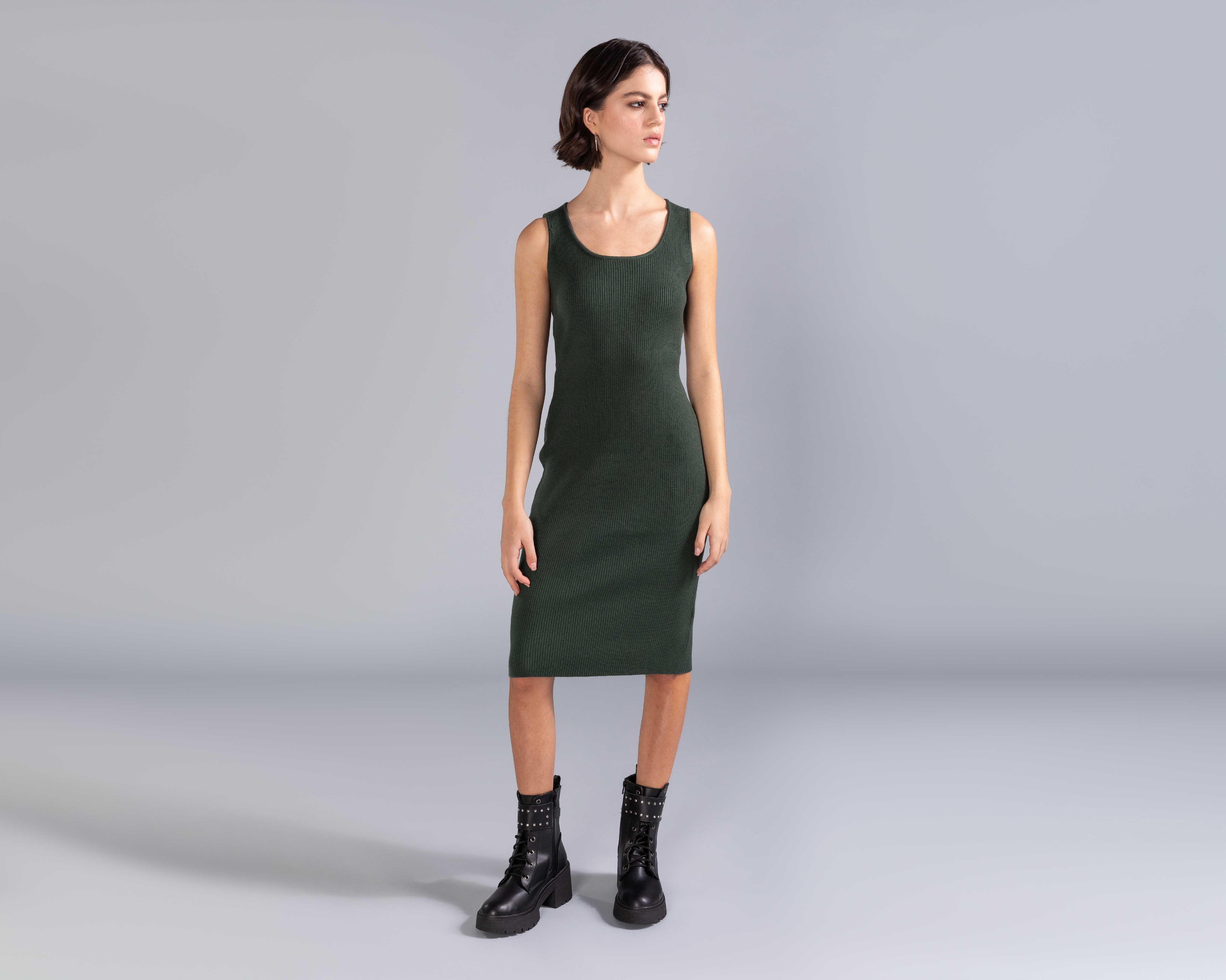 Foto 3 pulgar | Foto 2 | Vestido Midi Tejido Acanalado Strona para Mujer