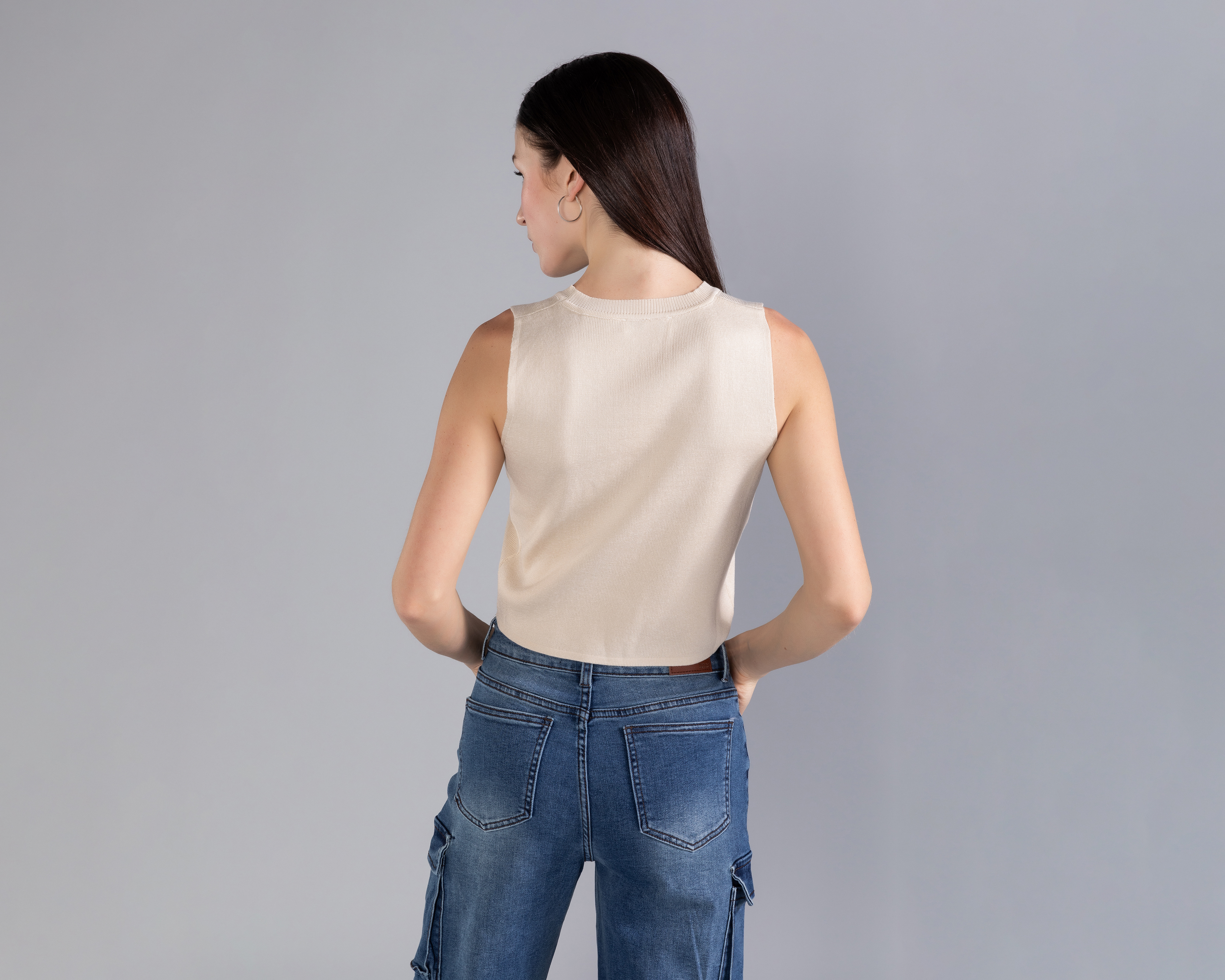 Foto 4 pulgar | Foto 3 | Playera sin Manga Punto Fino Strona para Mujer