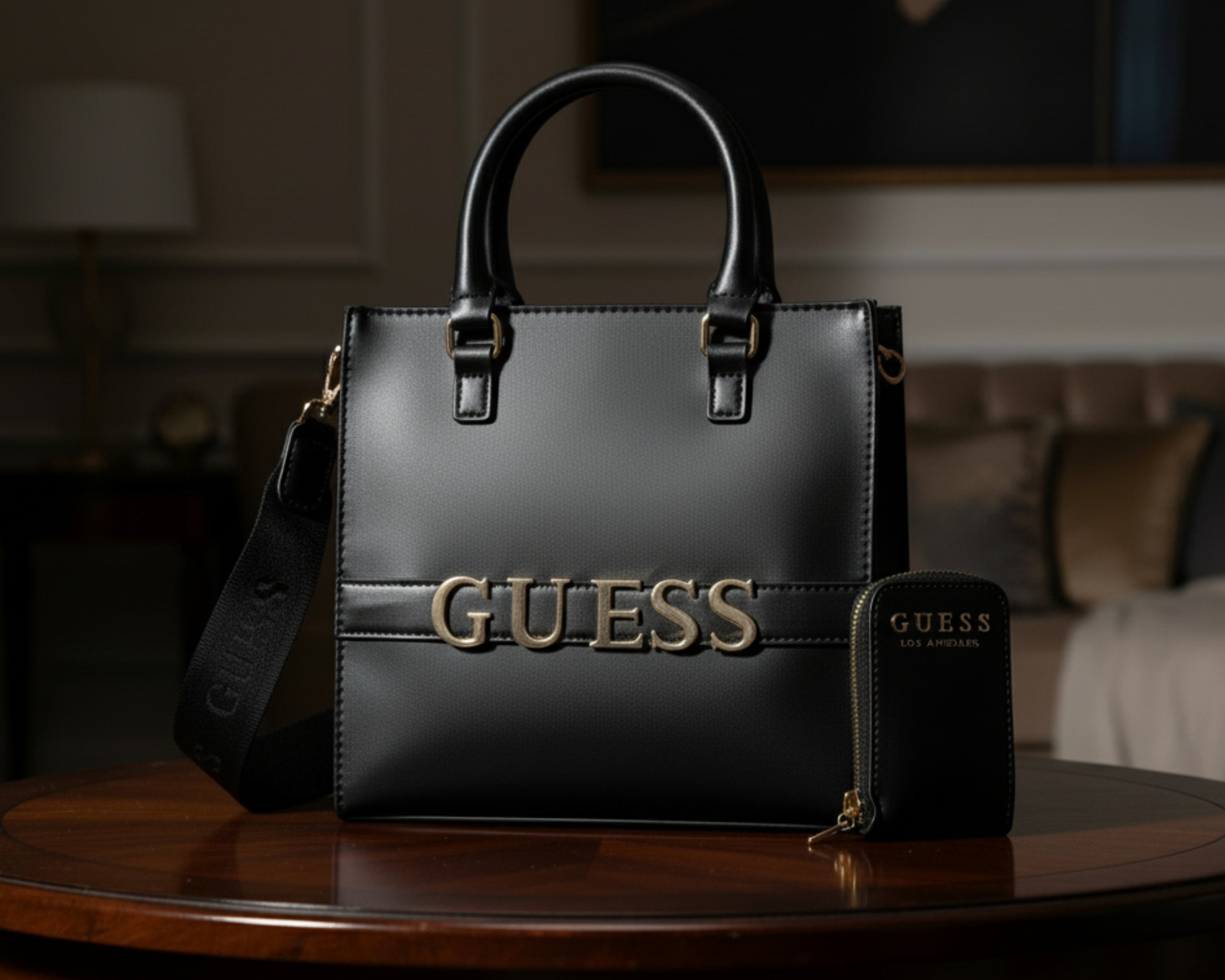 Foto 7 pulgar | Foto 6 | Bolsa de Mano Guess Beacon Falls Small Satchel con Monedero