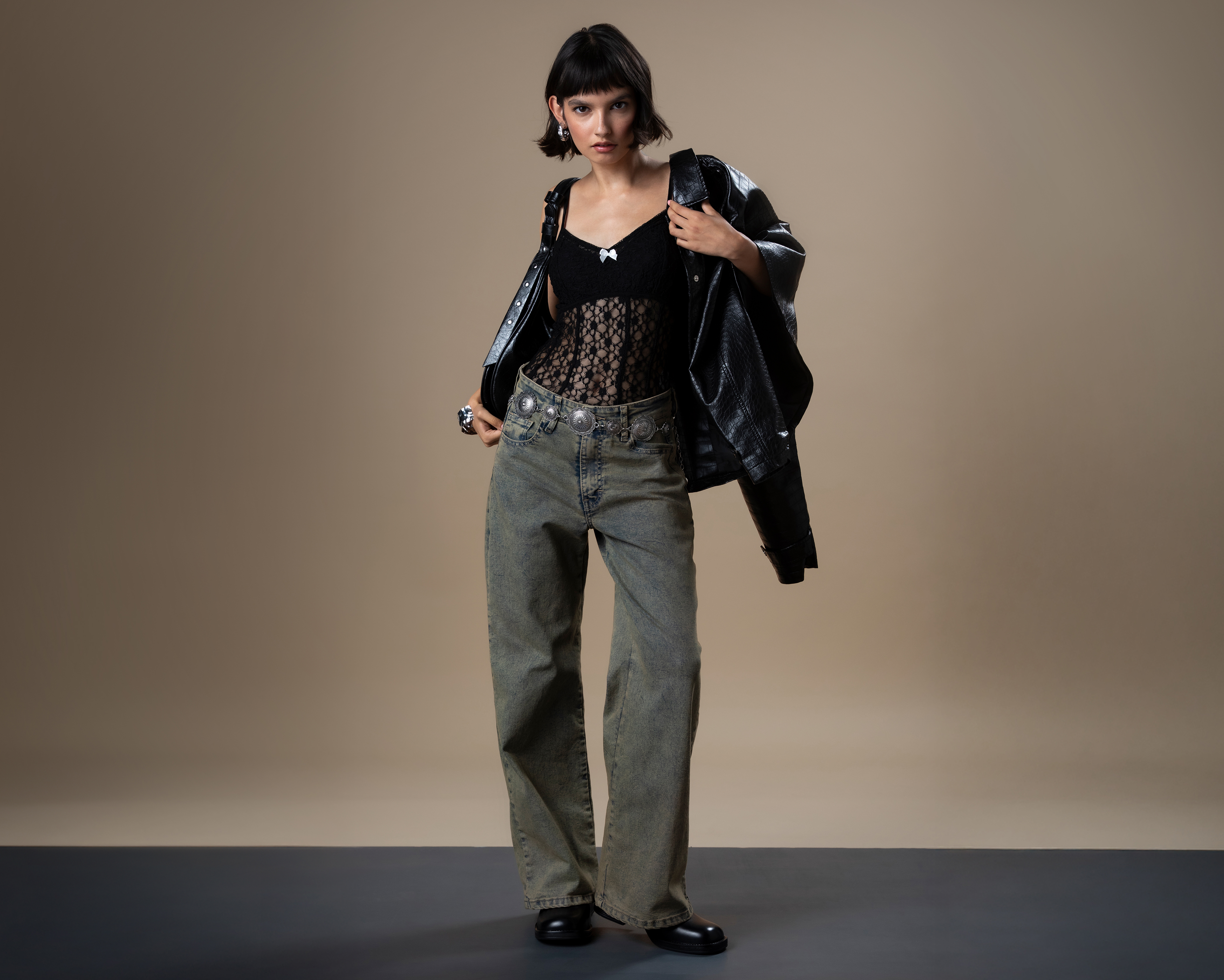 Top Body con Tirantes de Encaje Strona para Mujer