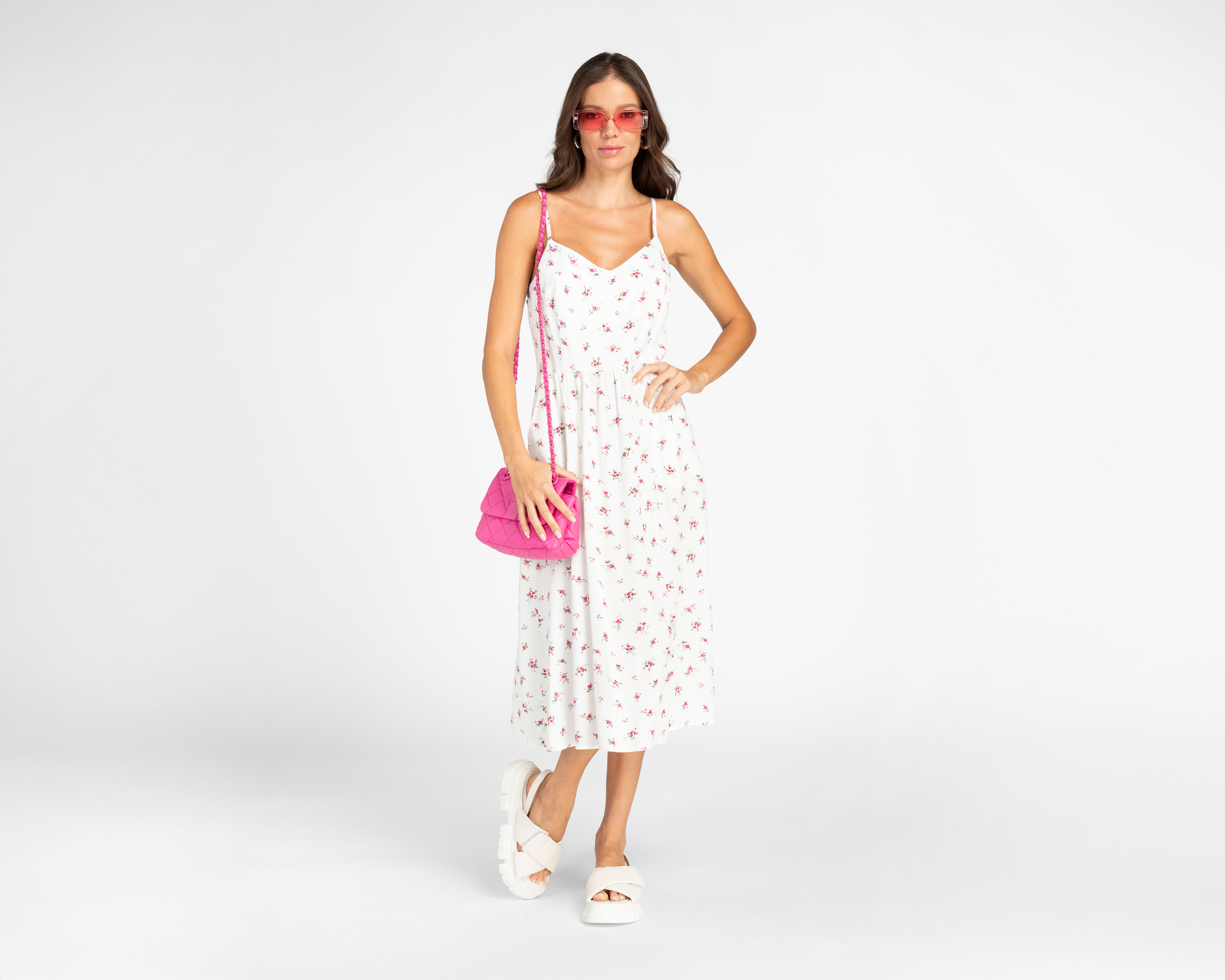 Foto 2 | Foto 2 | Vestido Casual 18 Forever Escote V Floral Midi para Mujer