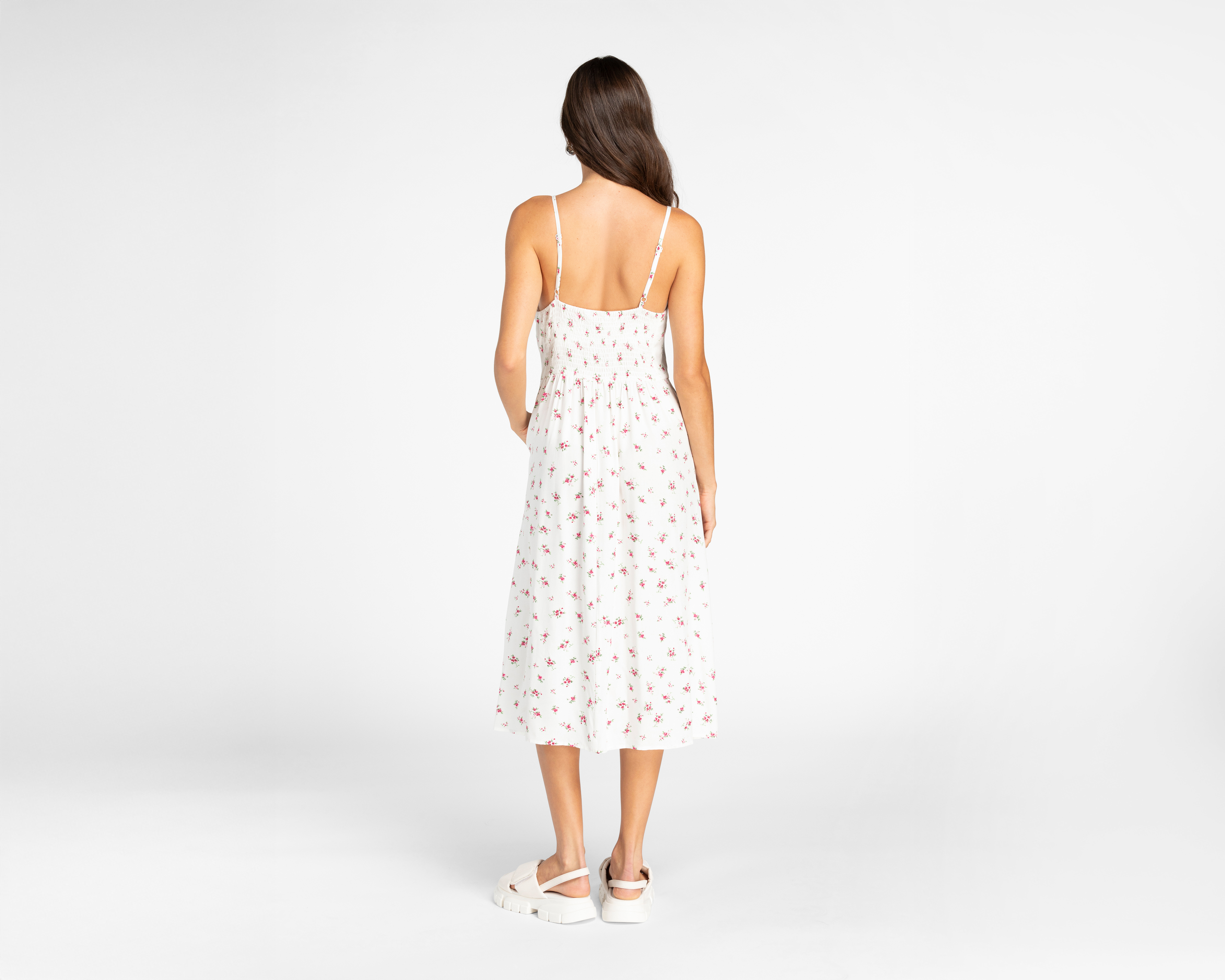 Foto 3 | Foto 3 | Vestido Casual 18 Forever Escote V Floral Midi para Mujer