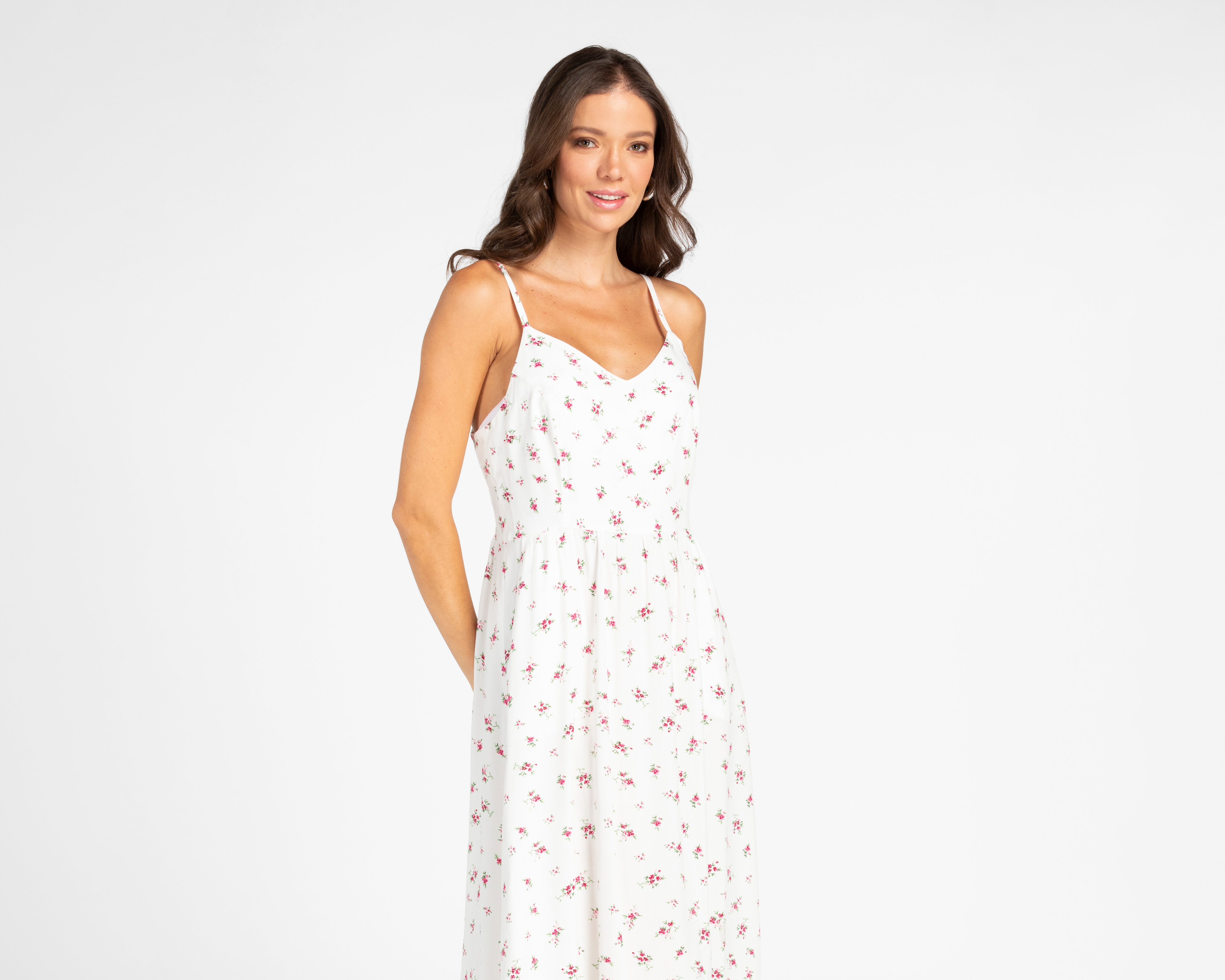 Foto 4 | Foto 4 | Vestido Casual 18 Forever Escote V Floral Midi para Mujer