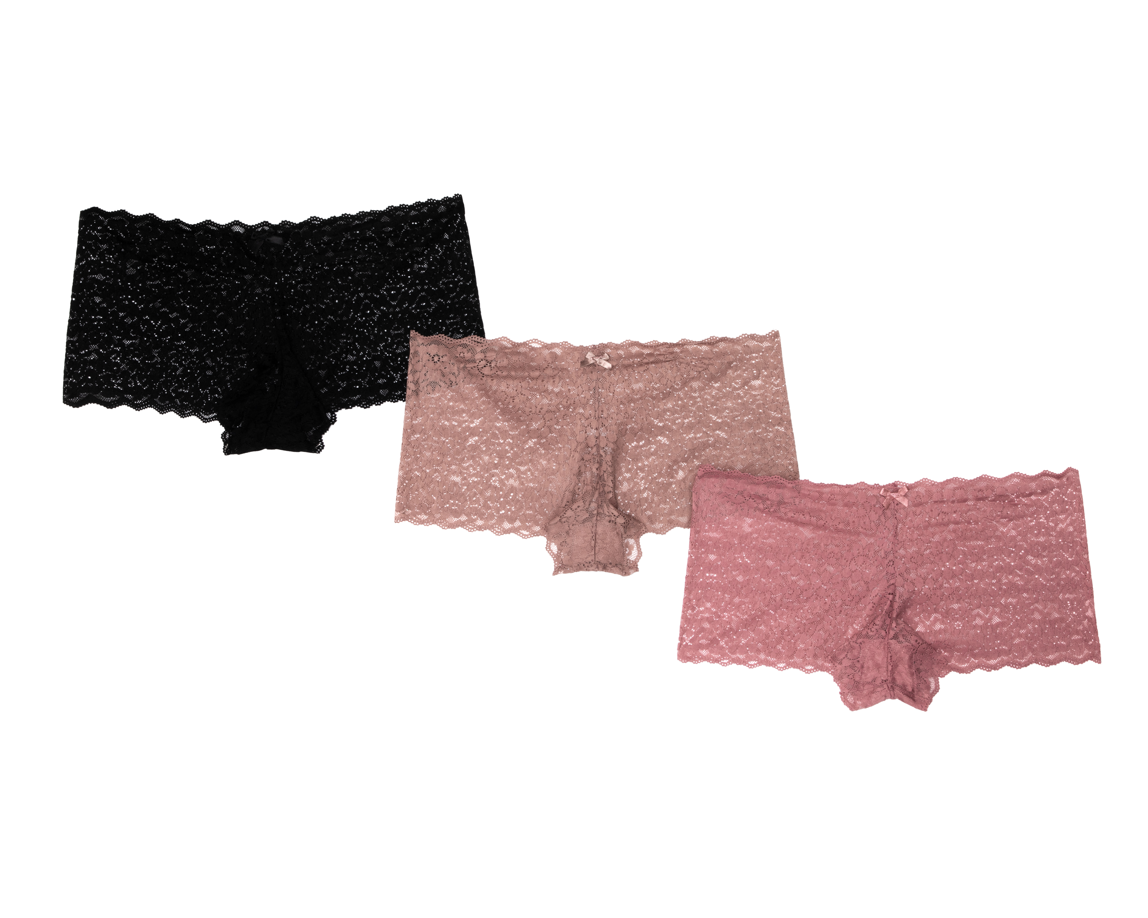 Bóxer con Encaje Frescura para Mujer 3 Piezas