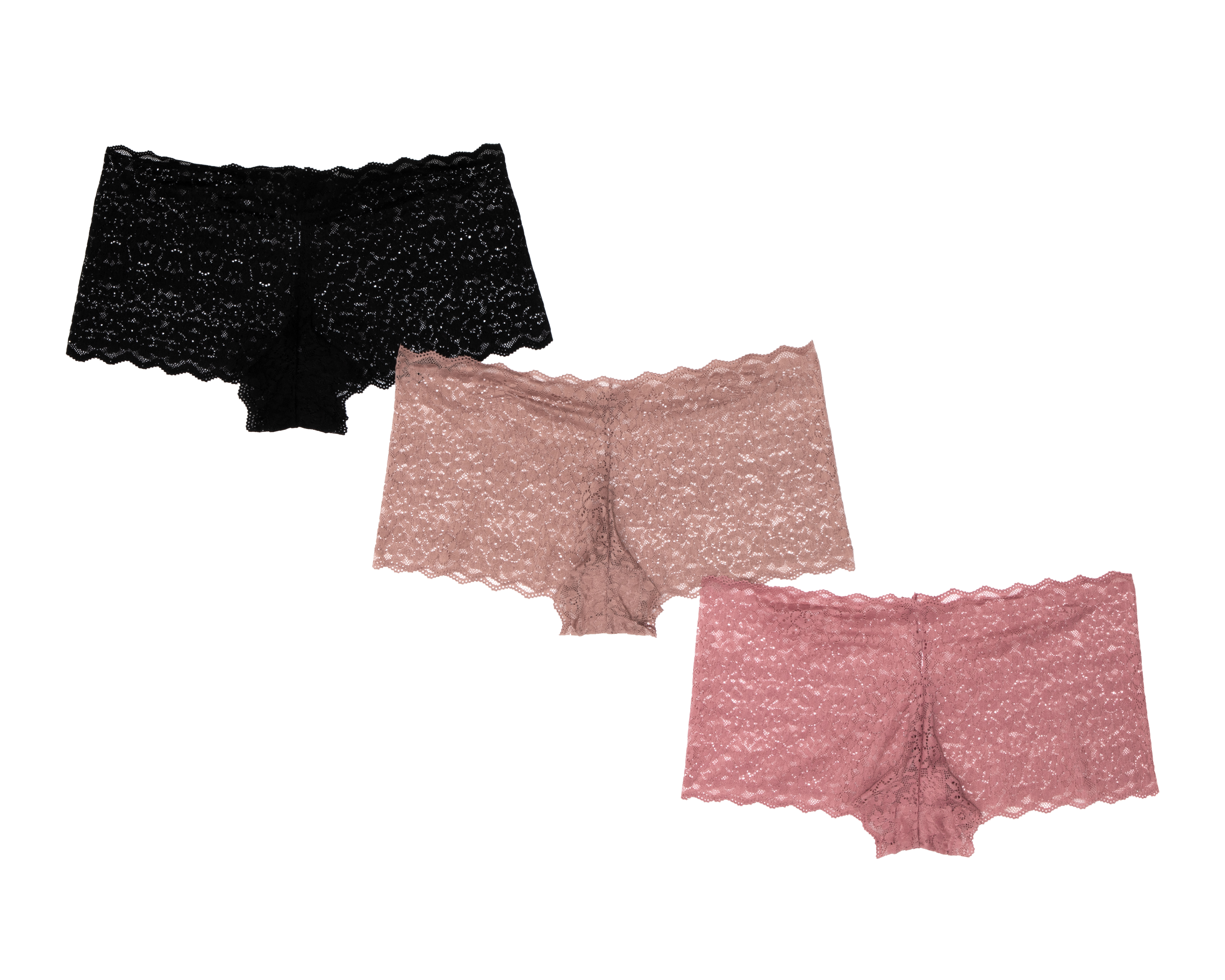 Foto 3 pulgar | Foto 2 | Bóxer con Encaje Frescura para Mujer 3 Piezas