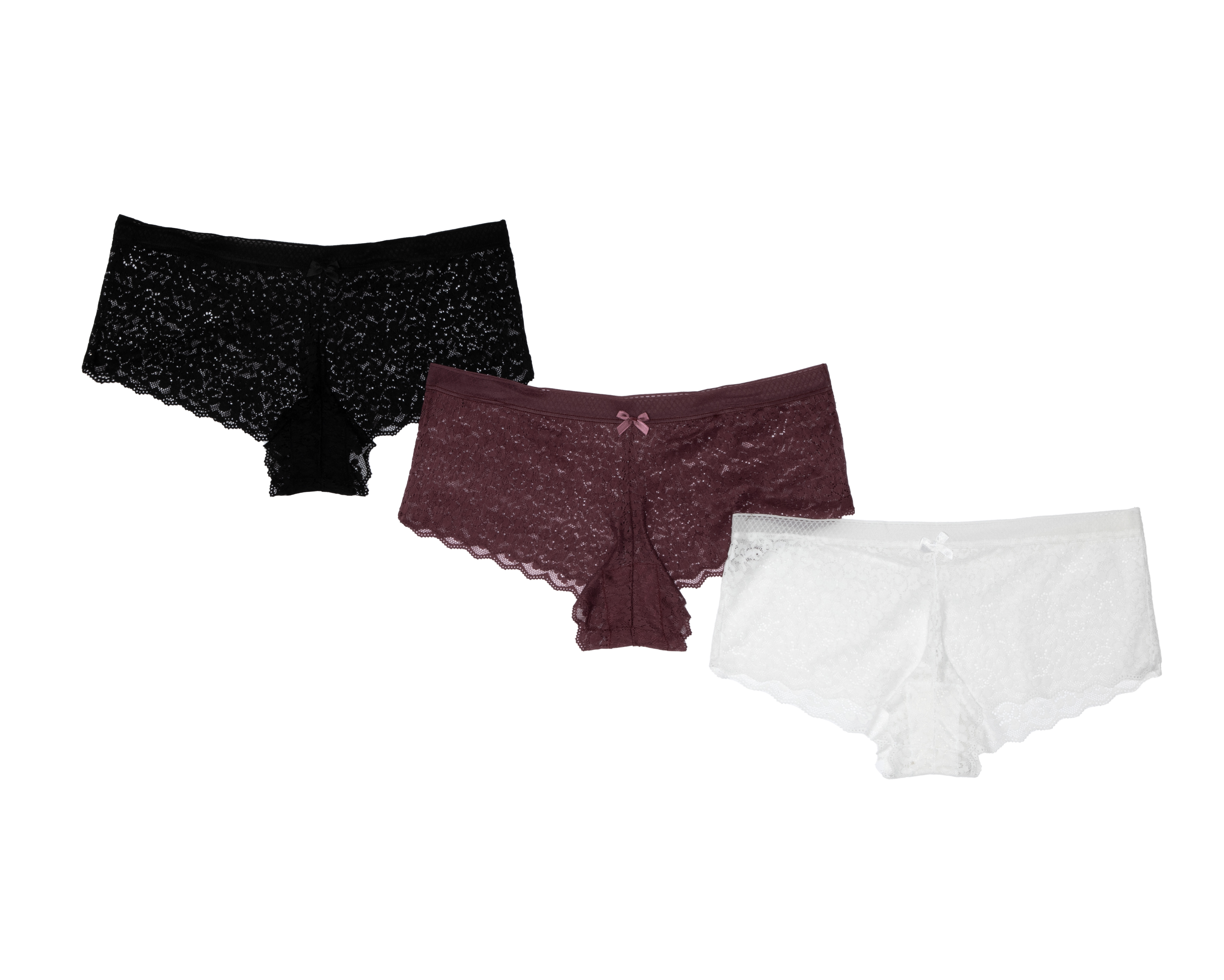 Bóxer con Encaje Frescura para Mujer 3 Piezas