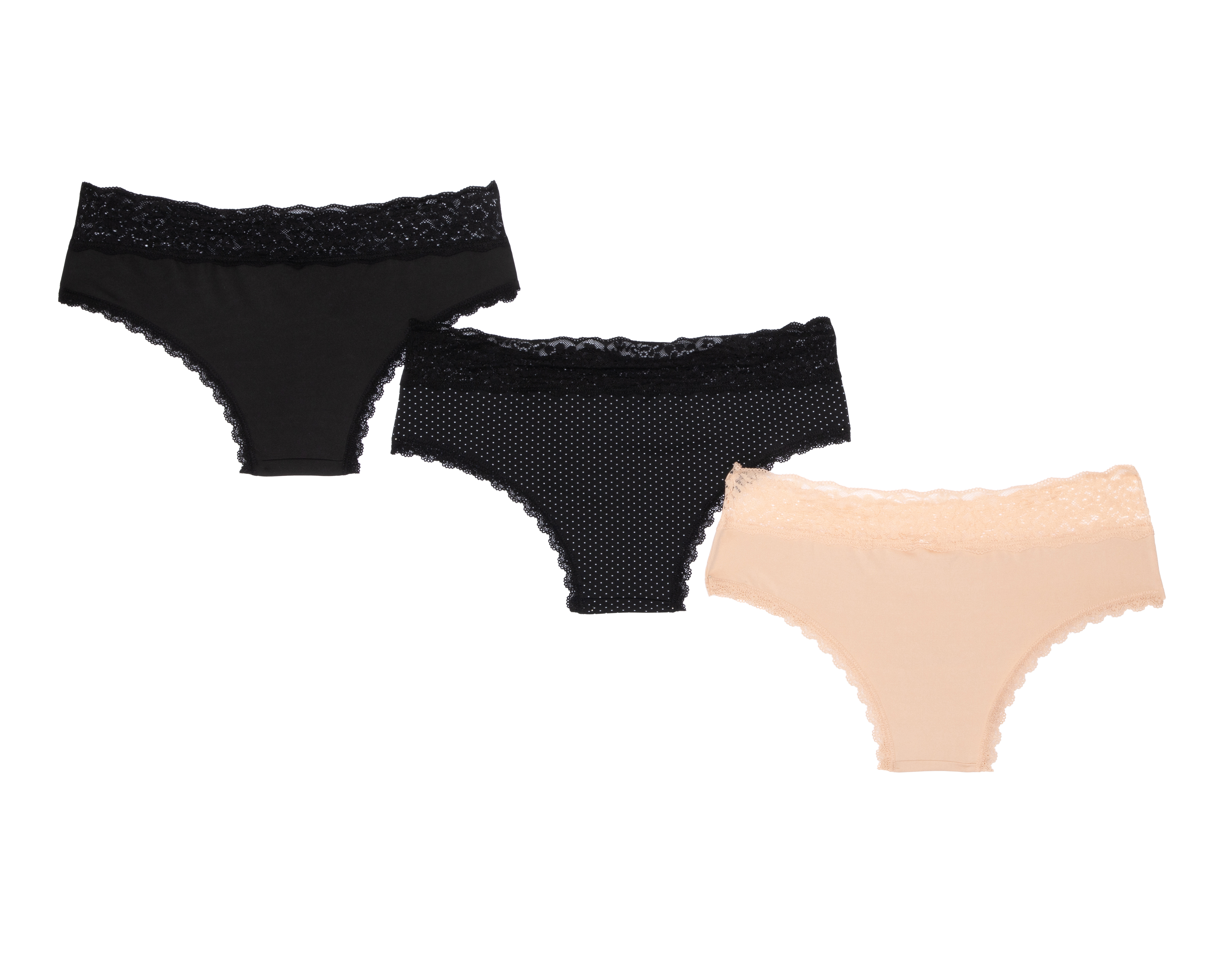 Foto 2 | Foto 2 | Pantaleta con Encaje Frescura para Mujer 3 Piezas