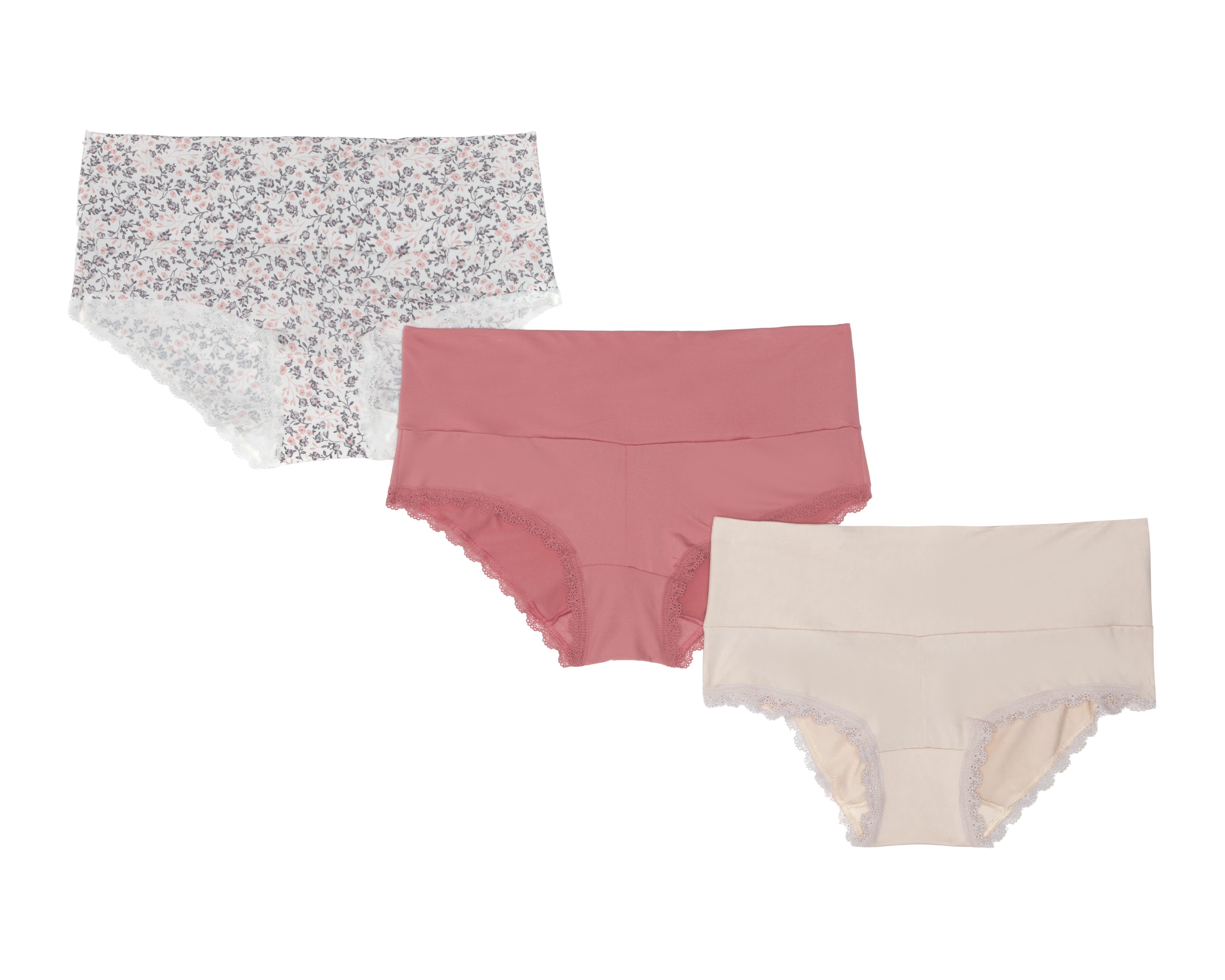 Bóxer con Encaje Frescura para Mujer 3 Piezas