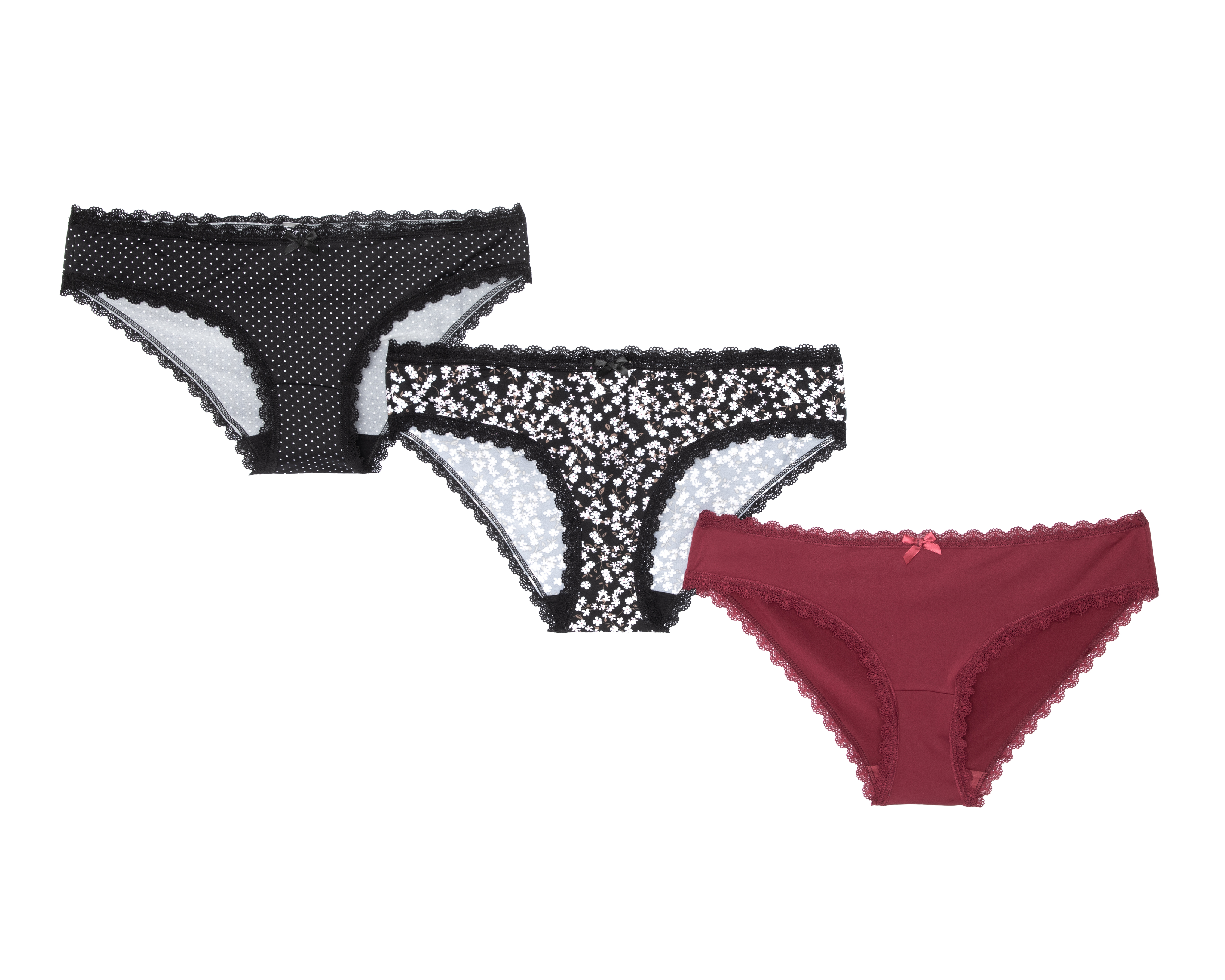 Pantaleta con Encaje Frescura para Mujer 3 Piezas