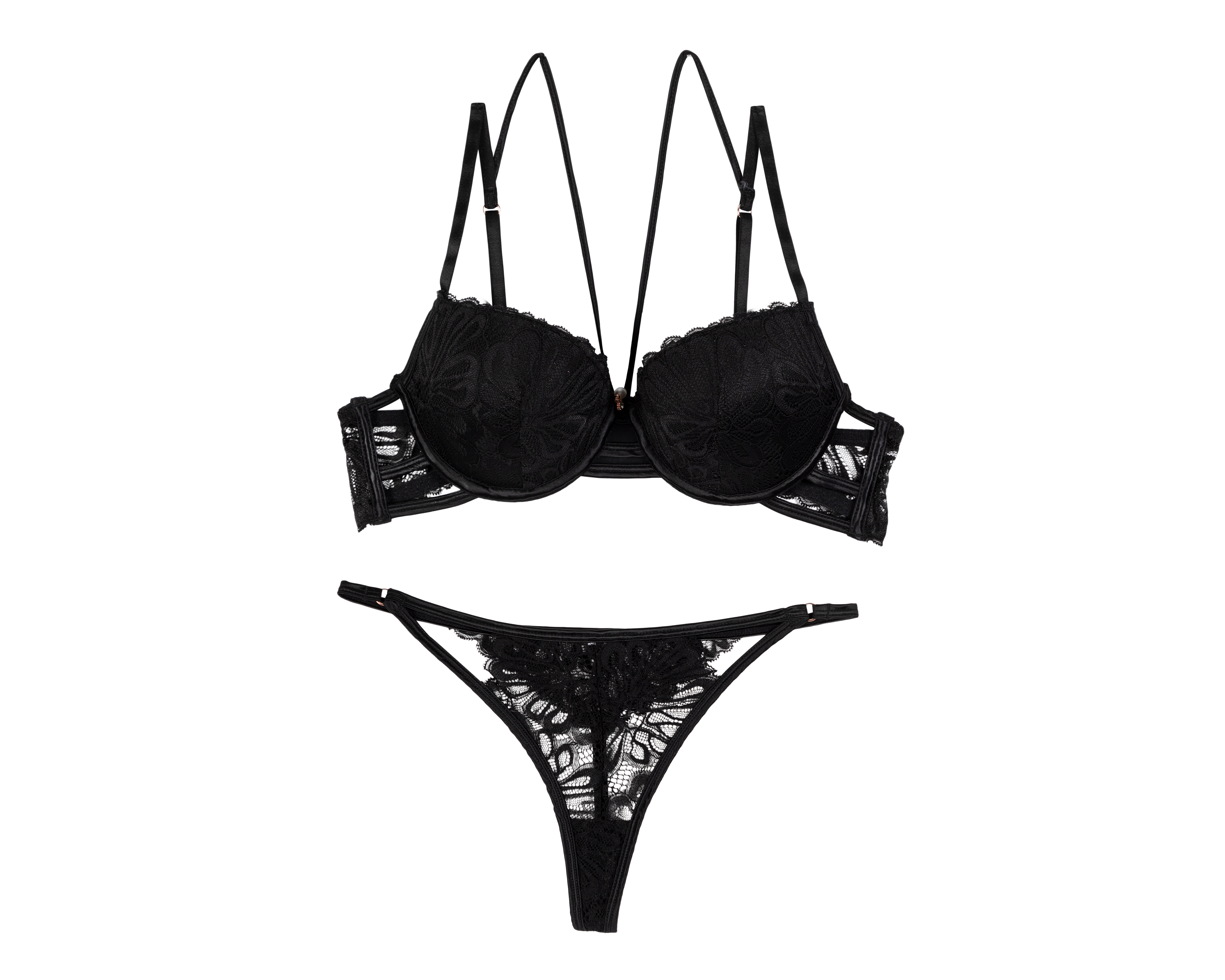 Coordinado con Encaje Frescura Push Up 2 Pack