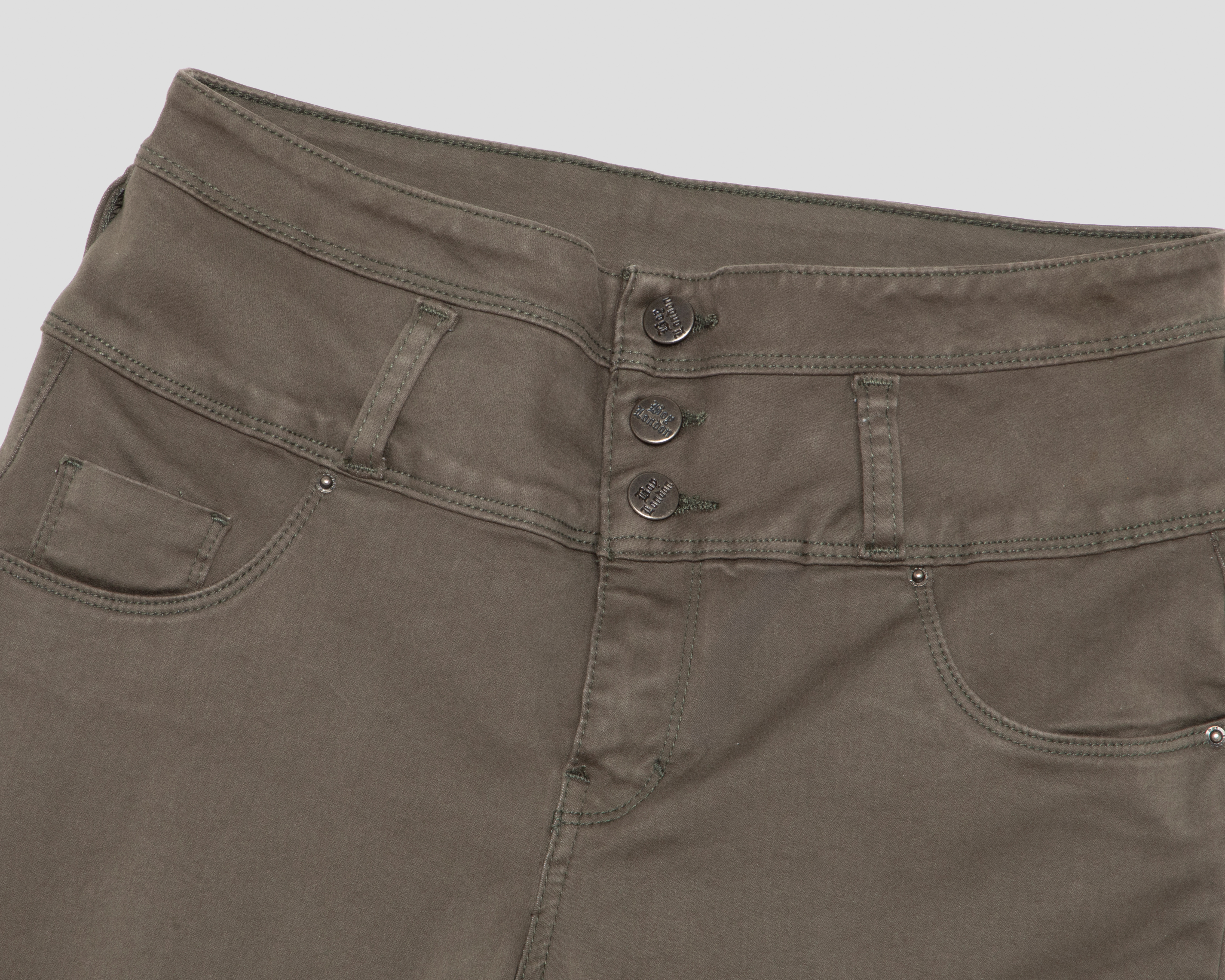 Foto 4 pulgar | Foto 3 | Pantalón de Gabardina Boy London Verde para Mujer