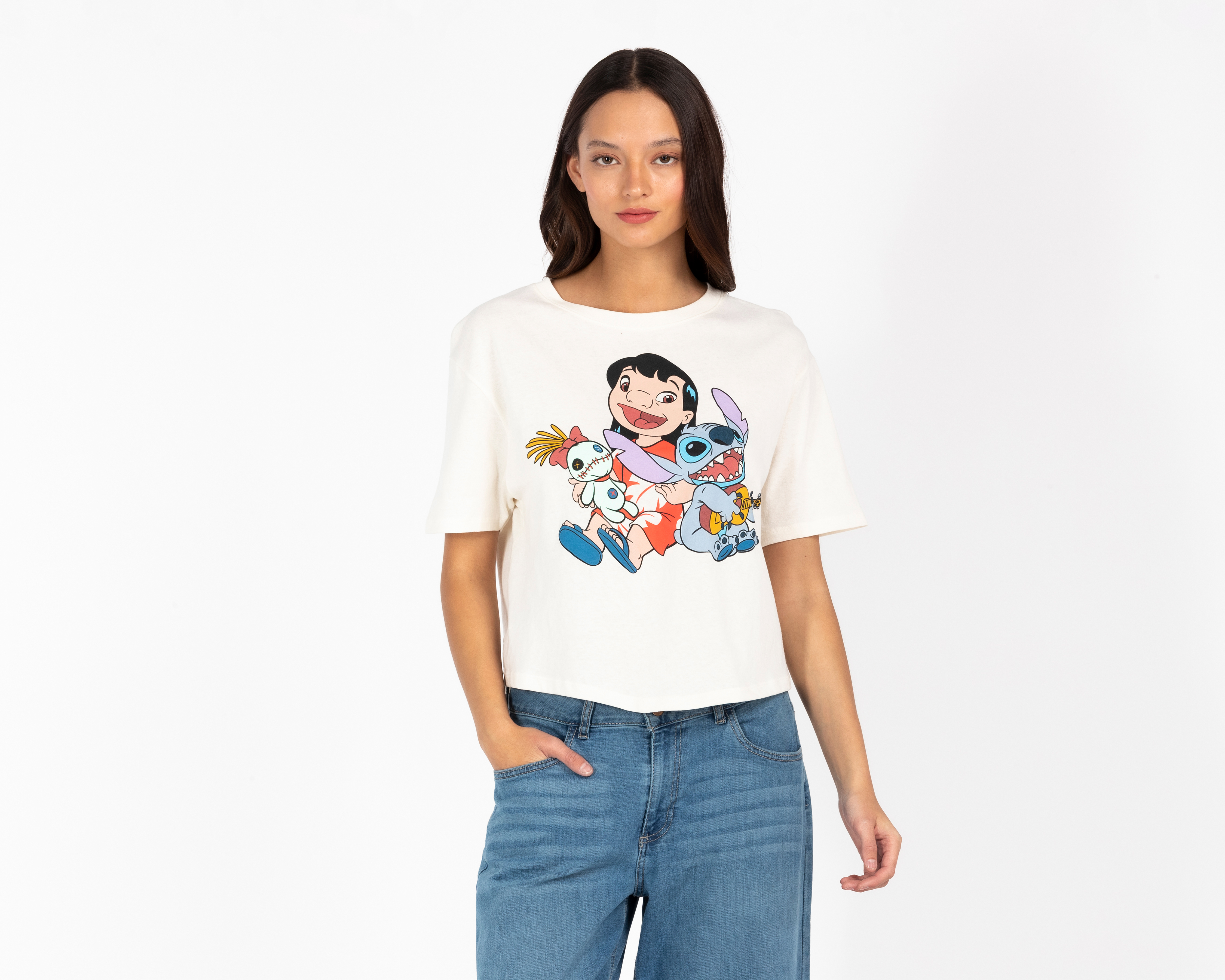 Playera Manga Corta Disney Stitch Juvenil