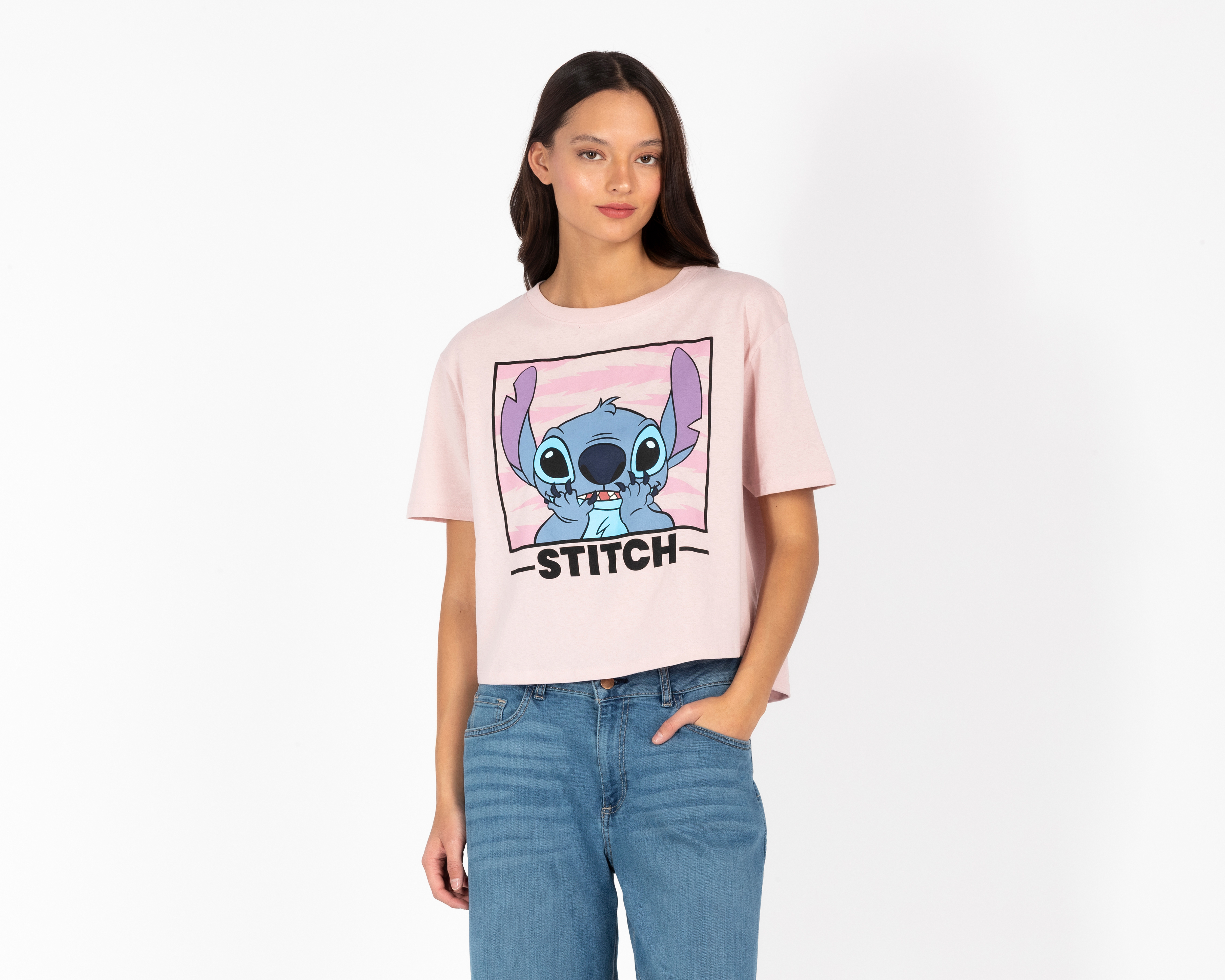 Foto 1 | Foto 1 | Playera Rosa Disney Stitch Juvenil