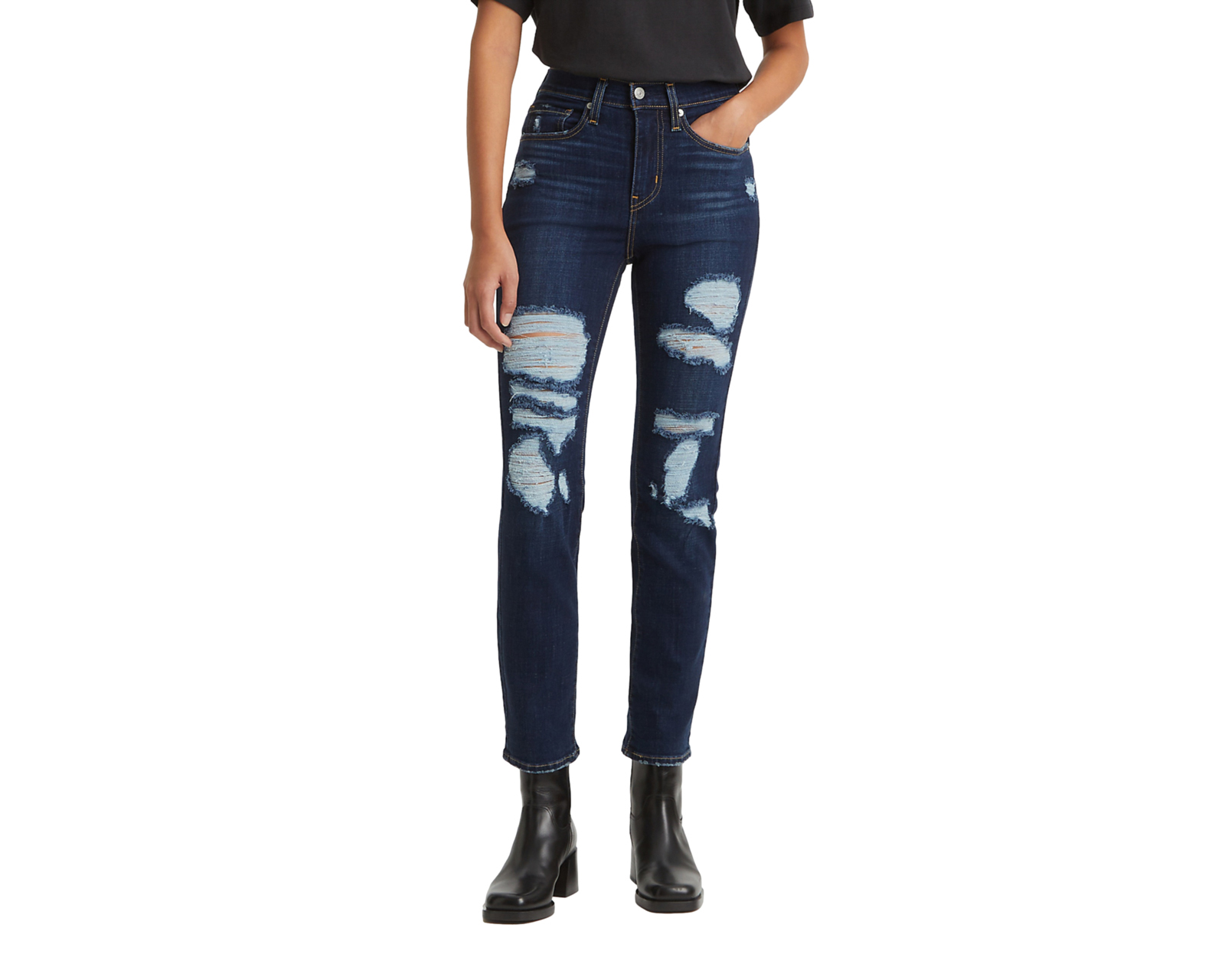 Jeans Levi's 724 Straight High-Rise Infinite Damage para Mujer