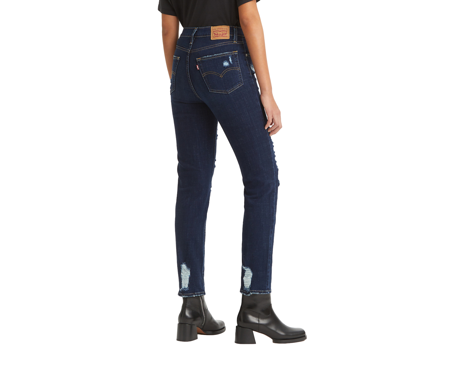 Foto 4 pulgar | Foto 3 | Jeans Levi's 724 Straight High-Rise Infinite Damage para Mujer