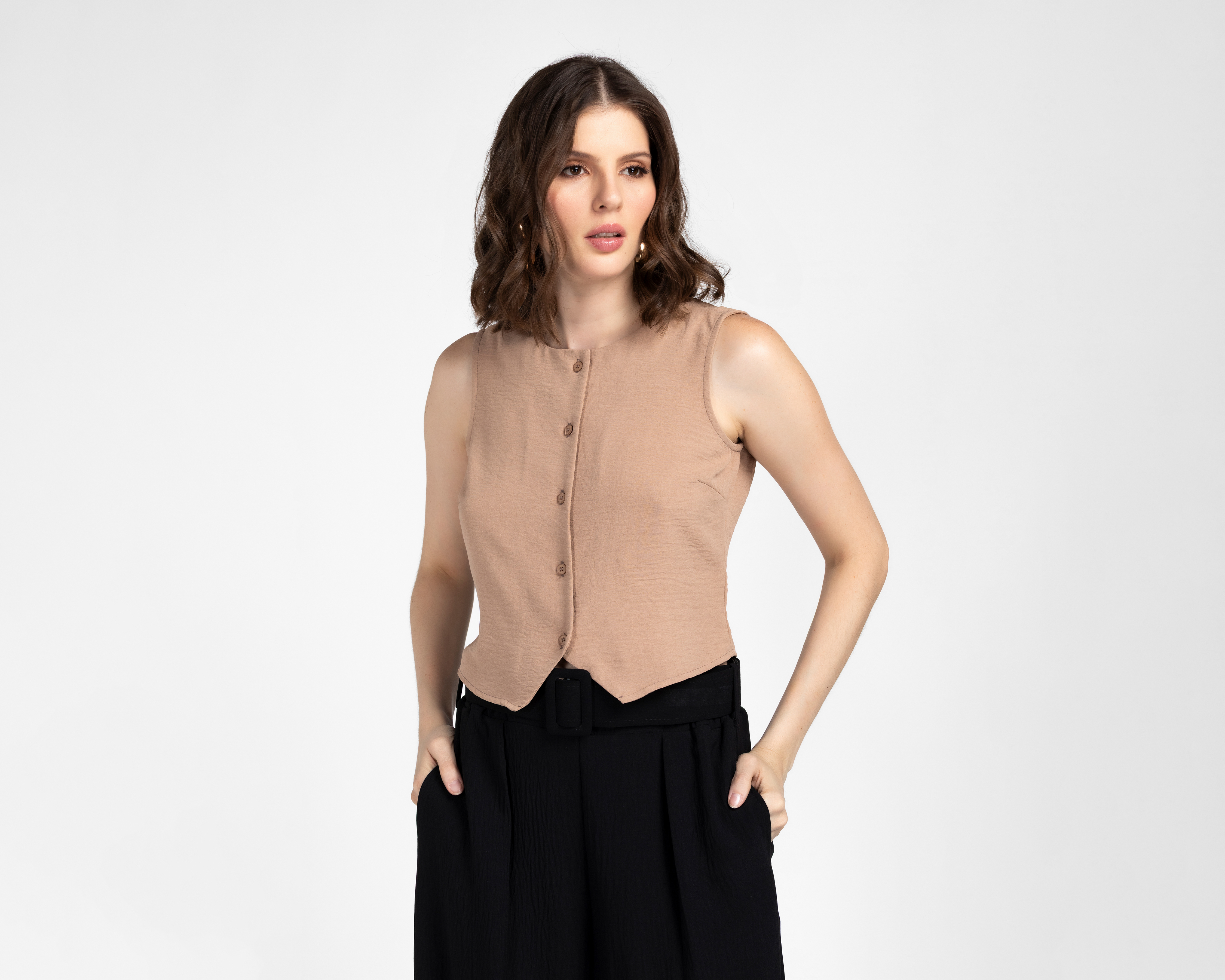 Blusa con Botones Sahara para Mujer